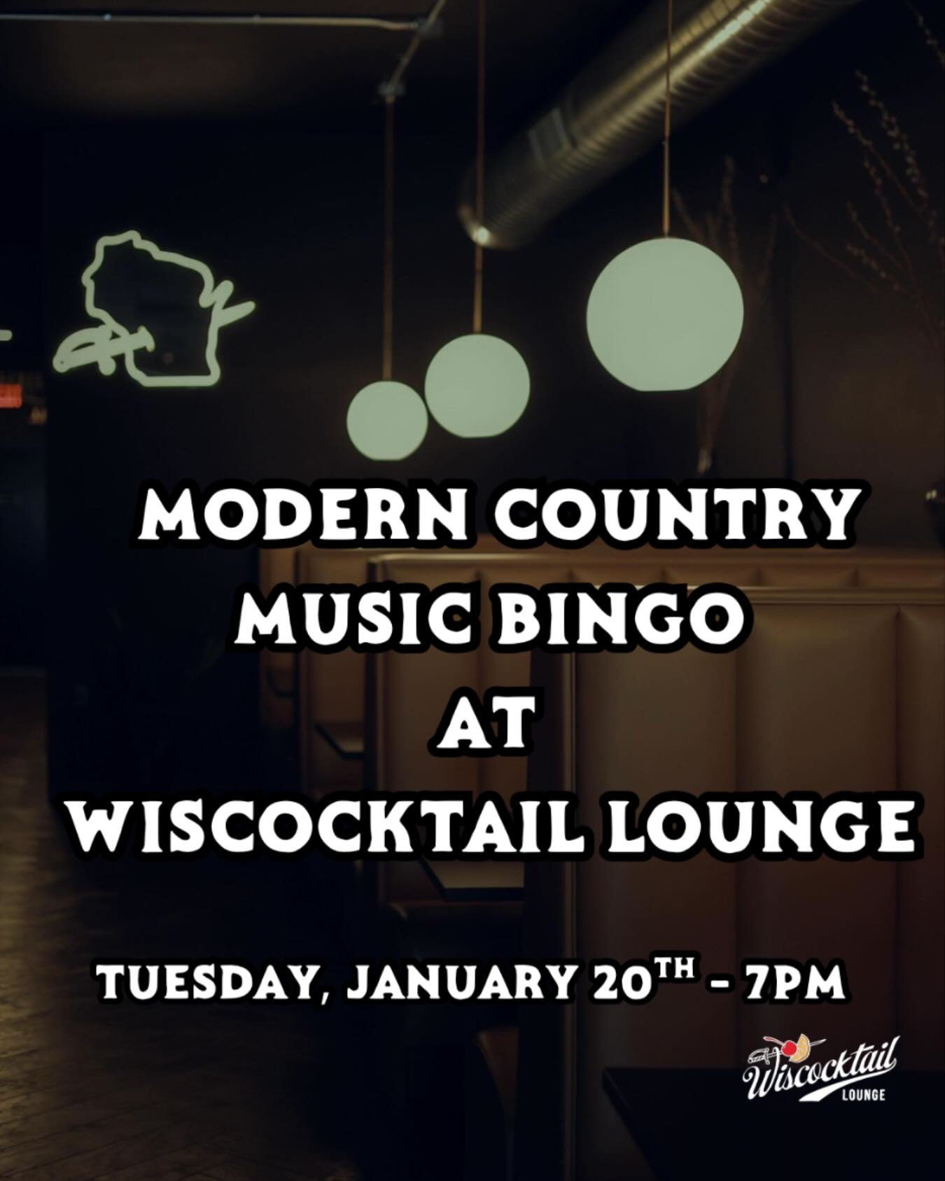What else is there to do on a Tuesday night in January?

Music Bingo is back at Wiscocktail Lounge this Tuesday at 7 PM, and if the last two weeks are any indication, this one will be packed.

We&rsquo;re going Modern Country, but you do not need to 