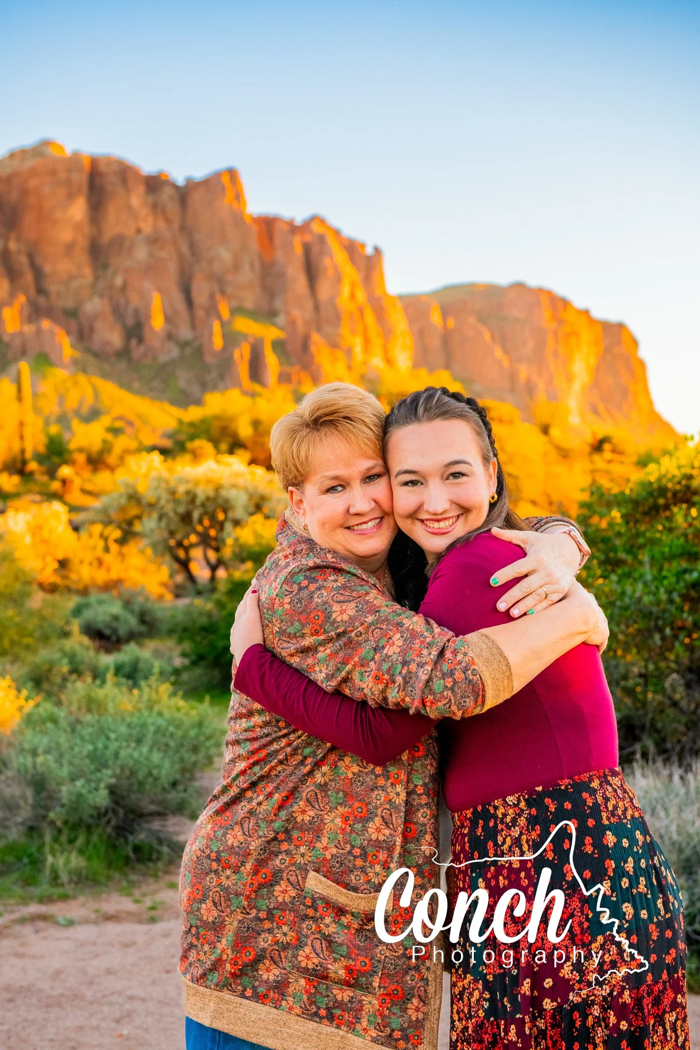 Close up of Mother and Daughter at First Water Trailhead