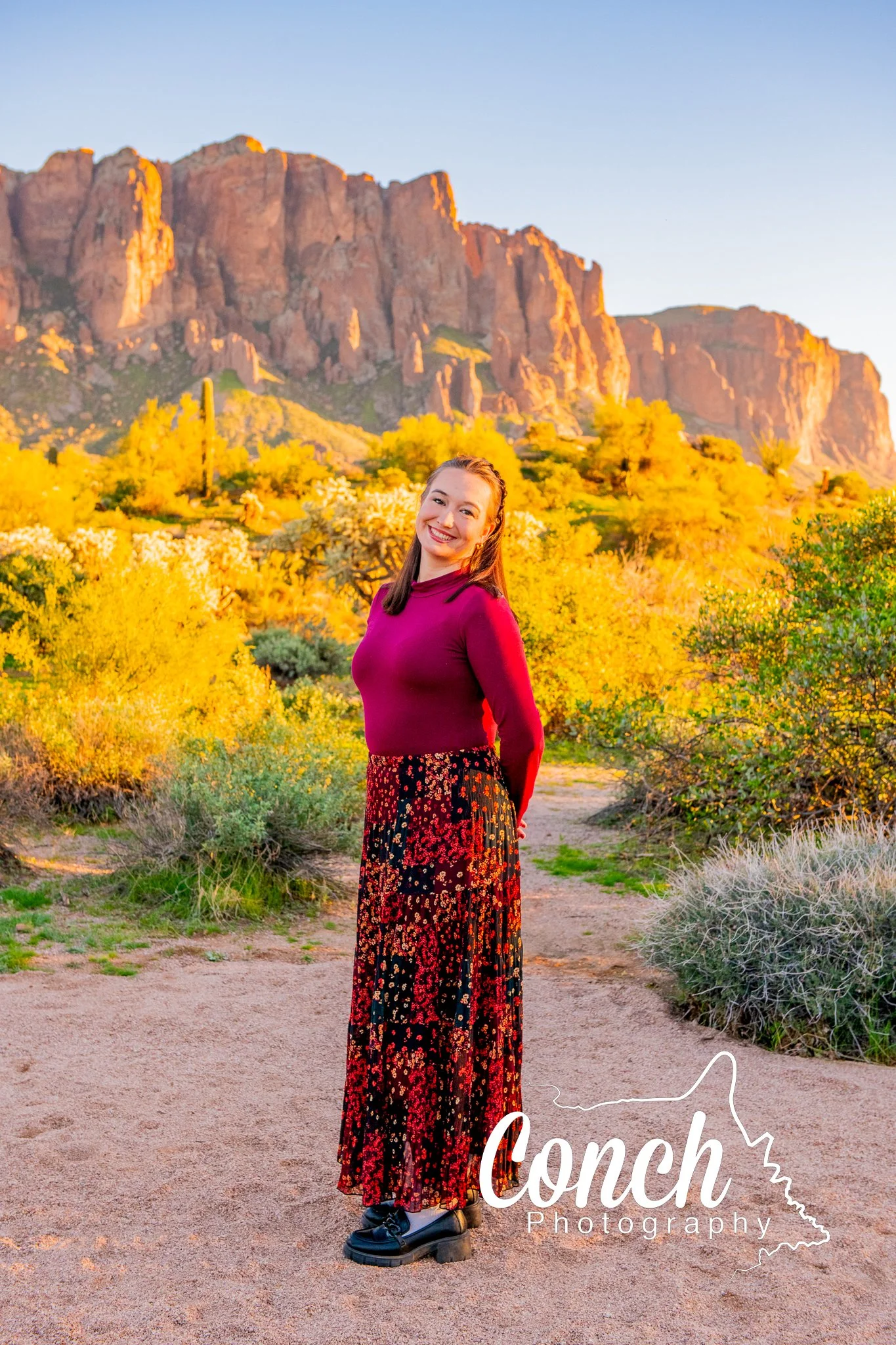Full body Individual Portrait of Daughter at First Water Trailhead