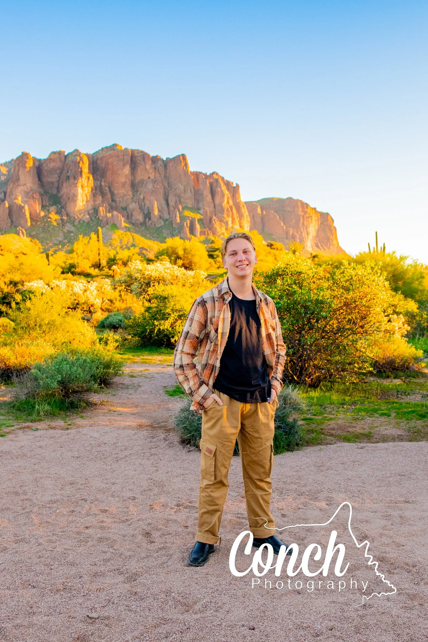 Full body Individual Portrait of Son at First Water Trailhead
