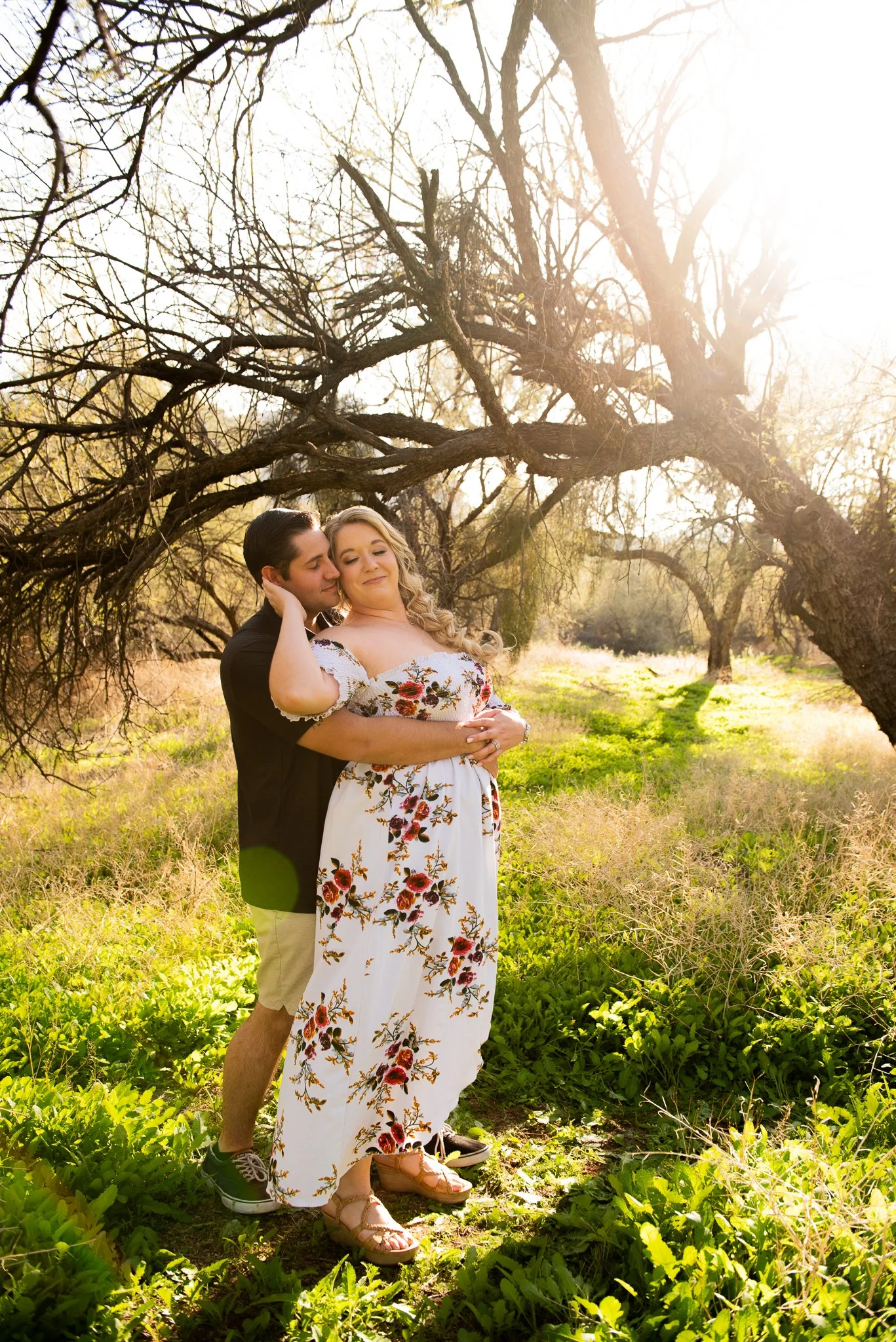 Engagement Session at Salt River at Sunset