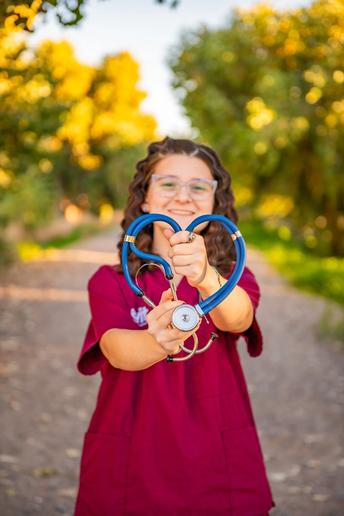 Sunset Senior Session at Higley and Ocotillo Riparian Bridge
