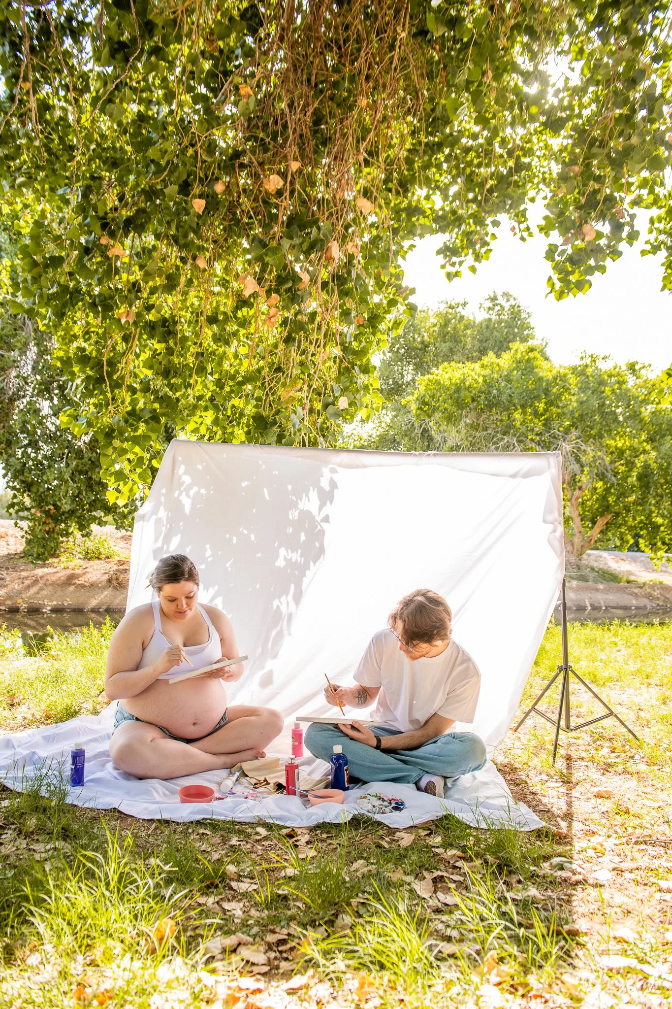 Creative Maternity Painting Session at Higley and Ocotillo