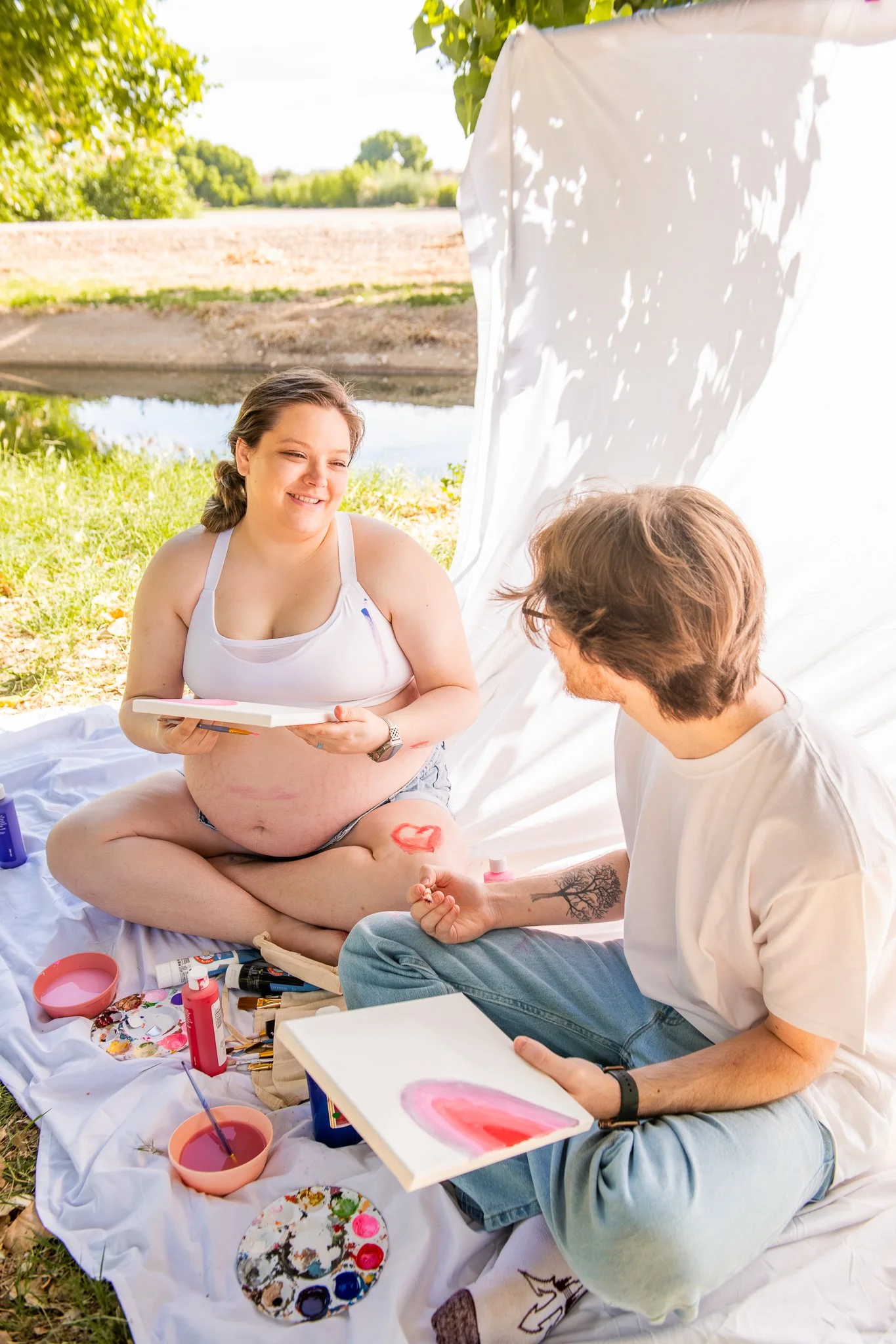 Creative Maternity Painting Session at Higley and Ocotillo