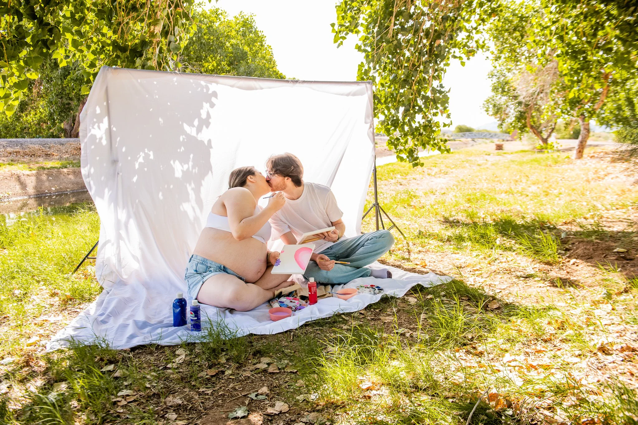 Creative Maternity Painting Session at Higley and Ocotillo