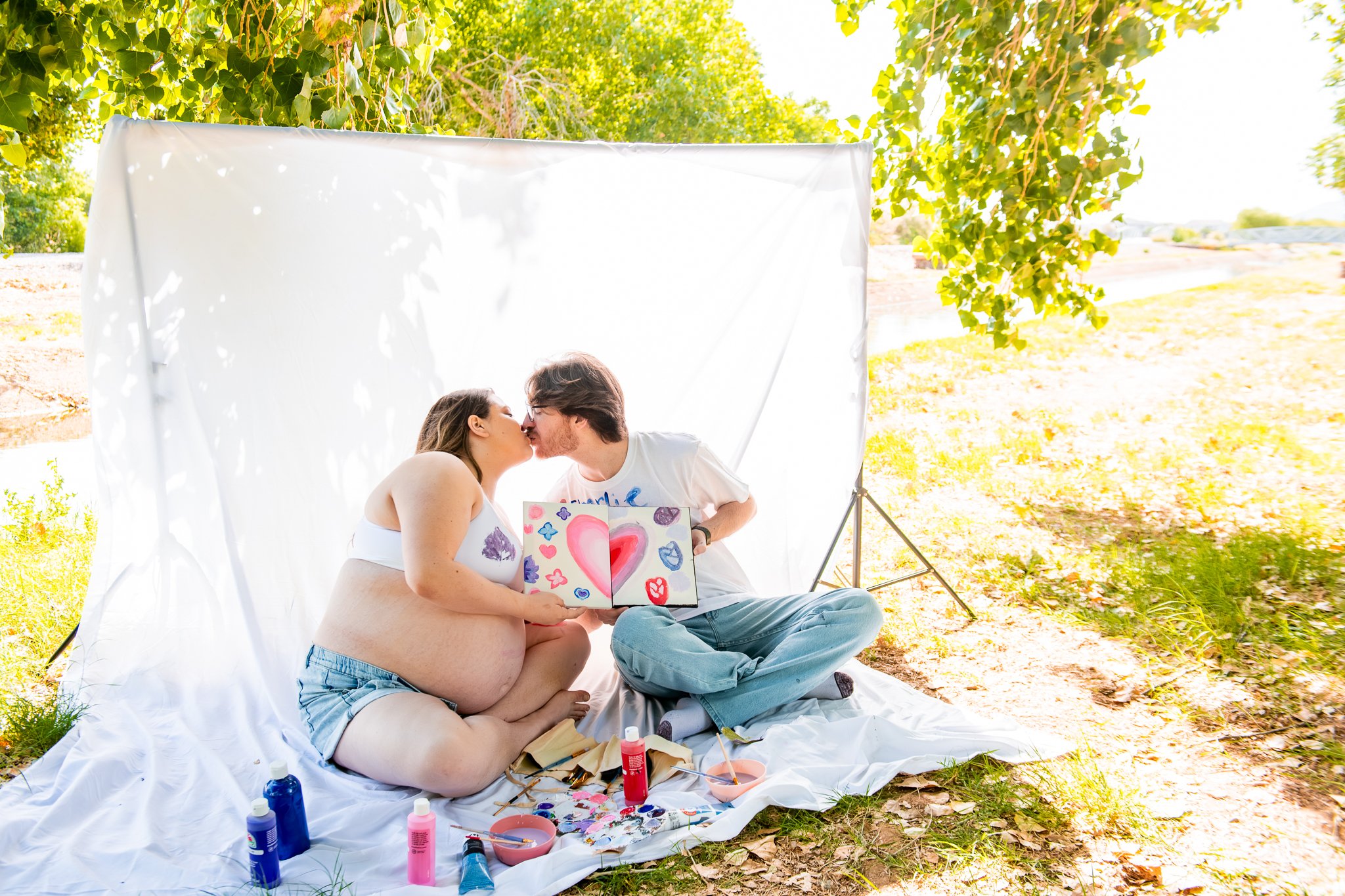 Creative Maternity Painting Session at Higley and Ocotillo