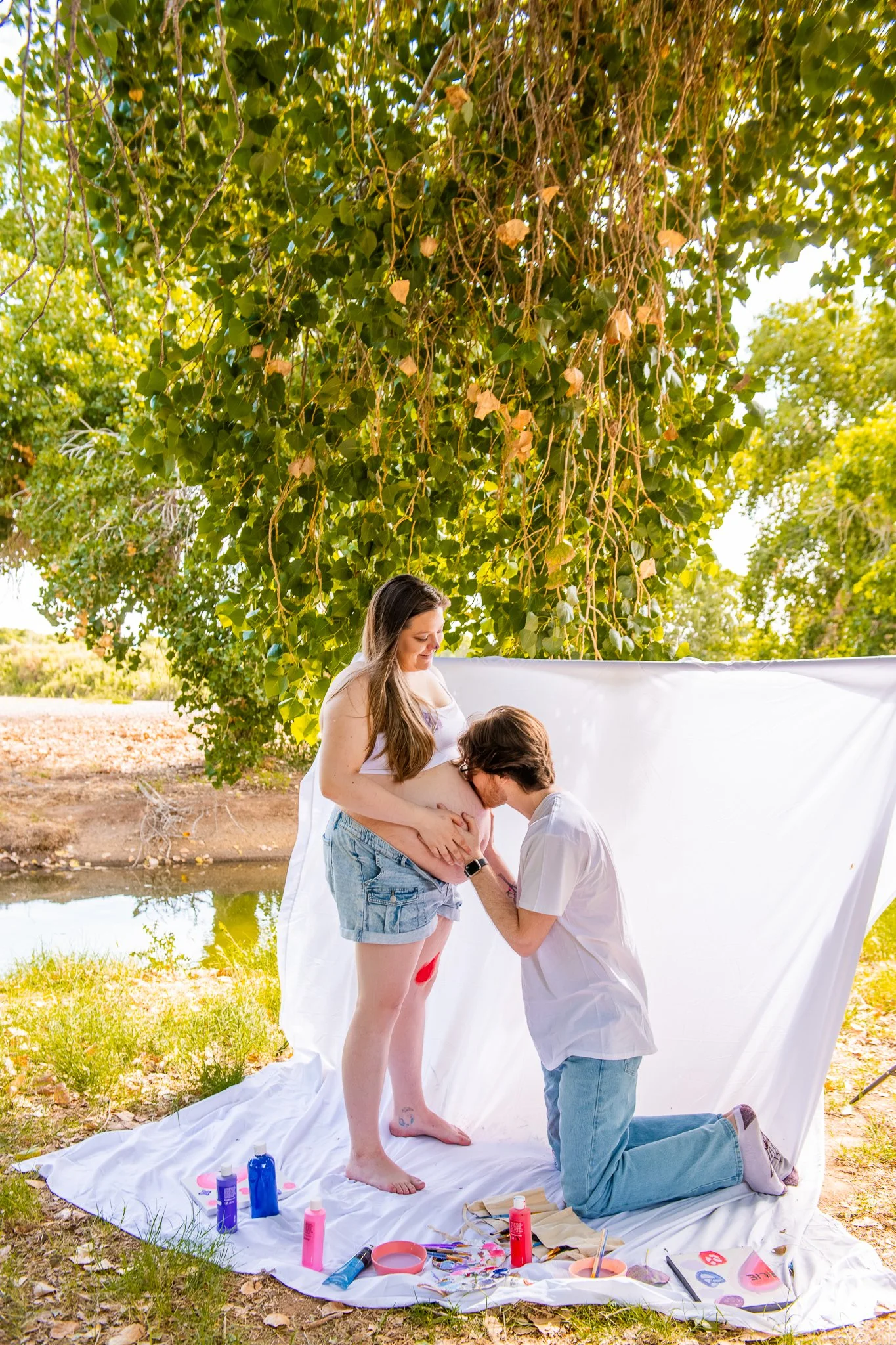 Creative Maternity Painting Session at Higley and Ocotillo