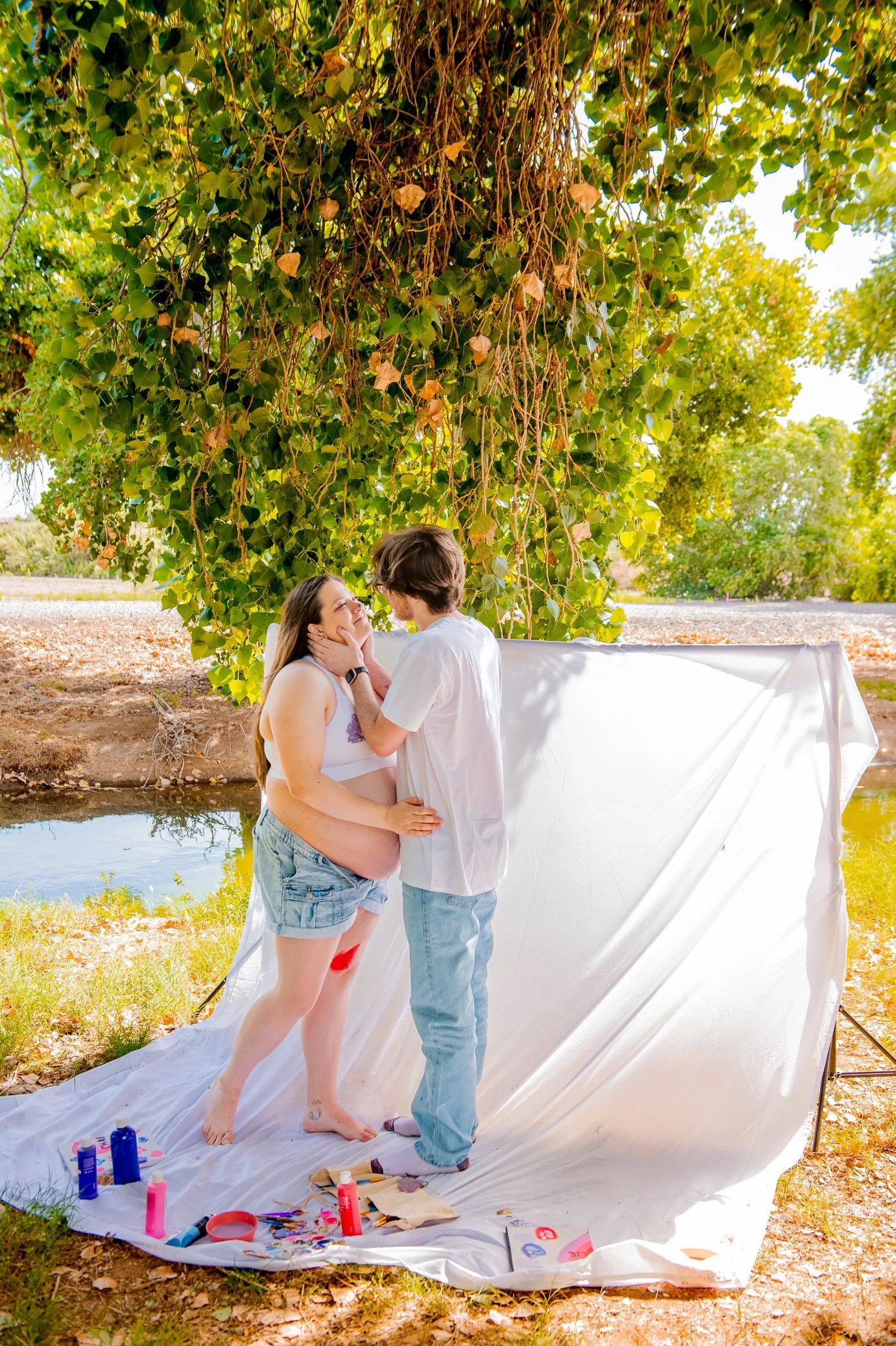 Creative Maternity Painting Session at Higley and Ocotillo