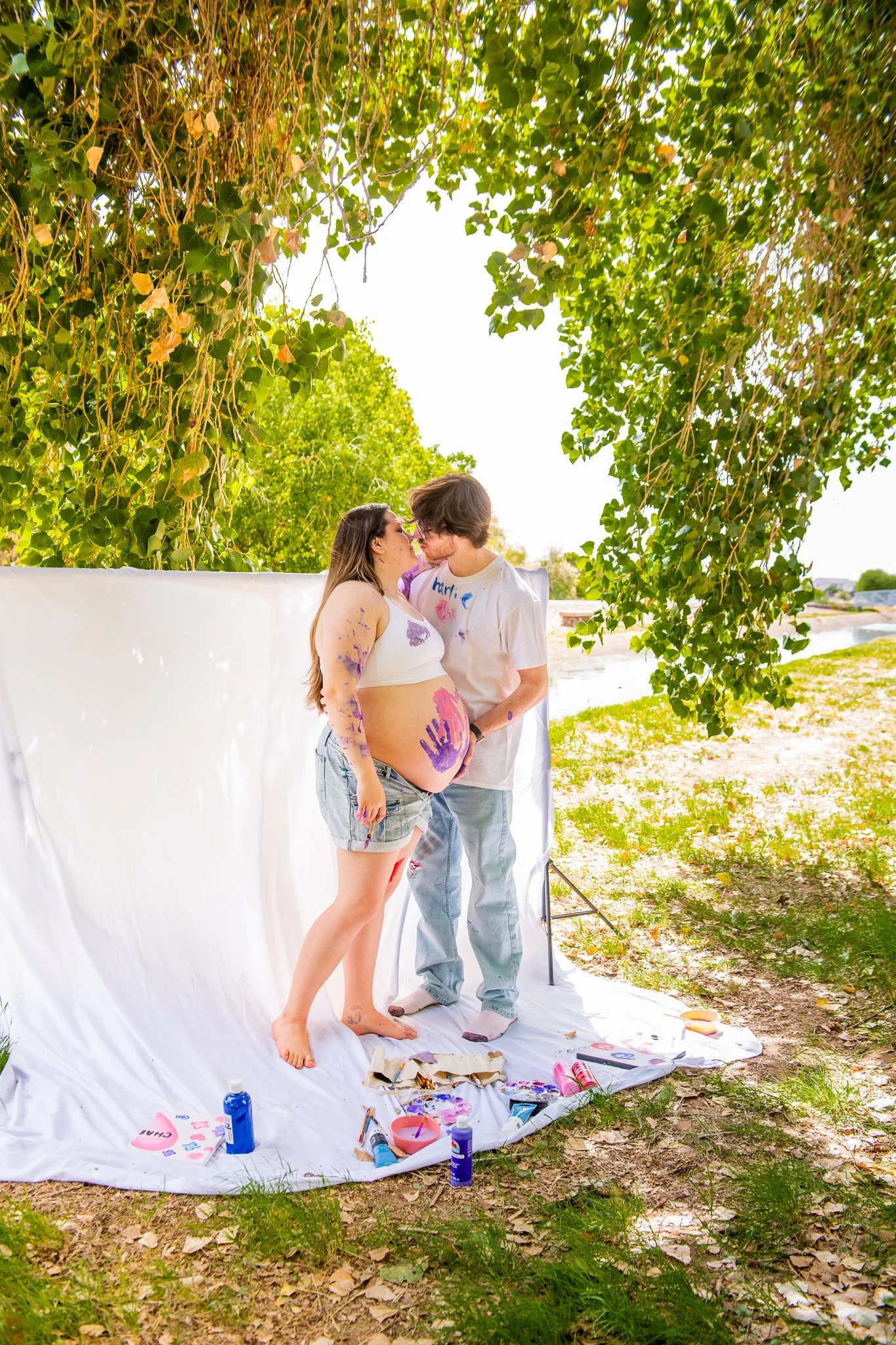 Creative Maternity Painting Session at Higley and Ocotillo