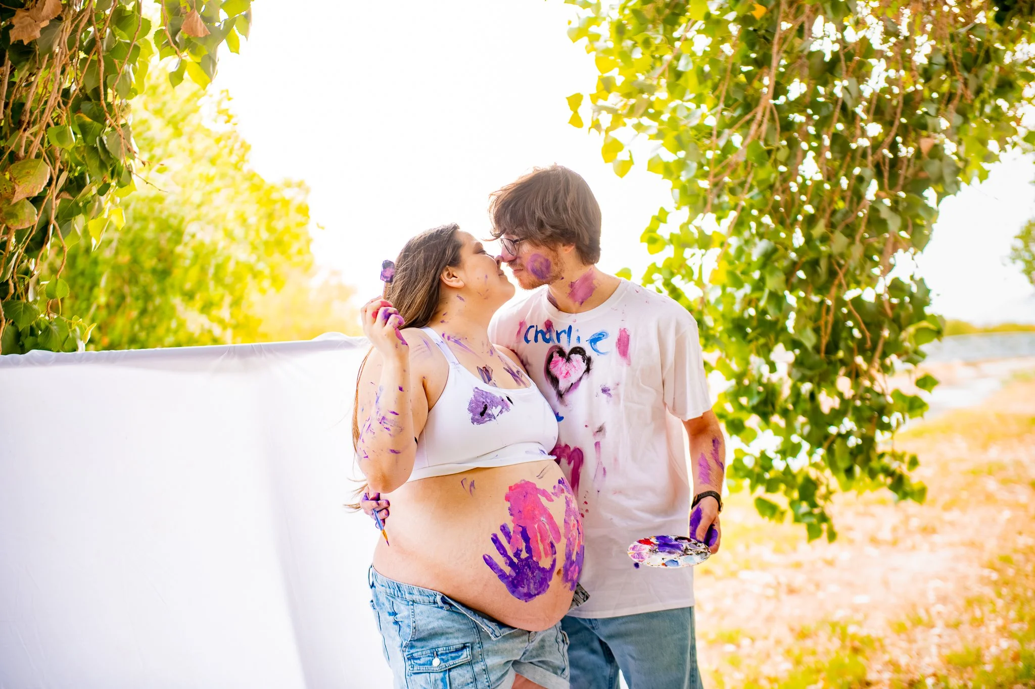 Creative Maternity Painting Session at Higley and Ocotillo