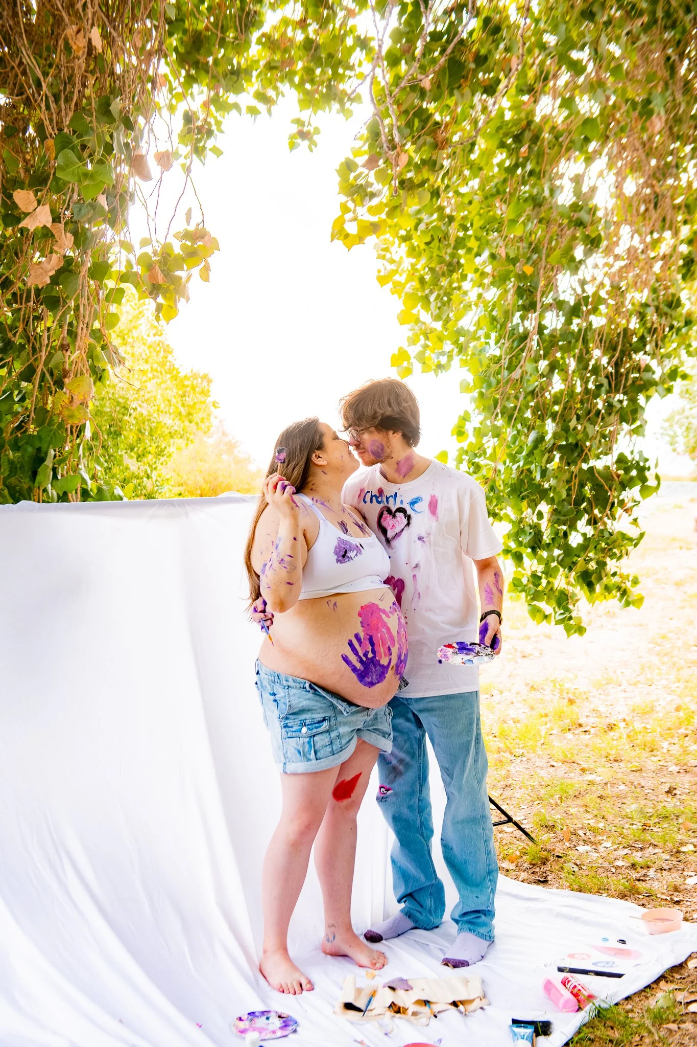 Creative Maternity Painting Session at Higley and Ocotillo