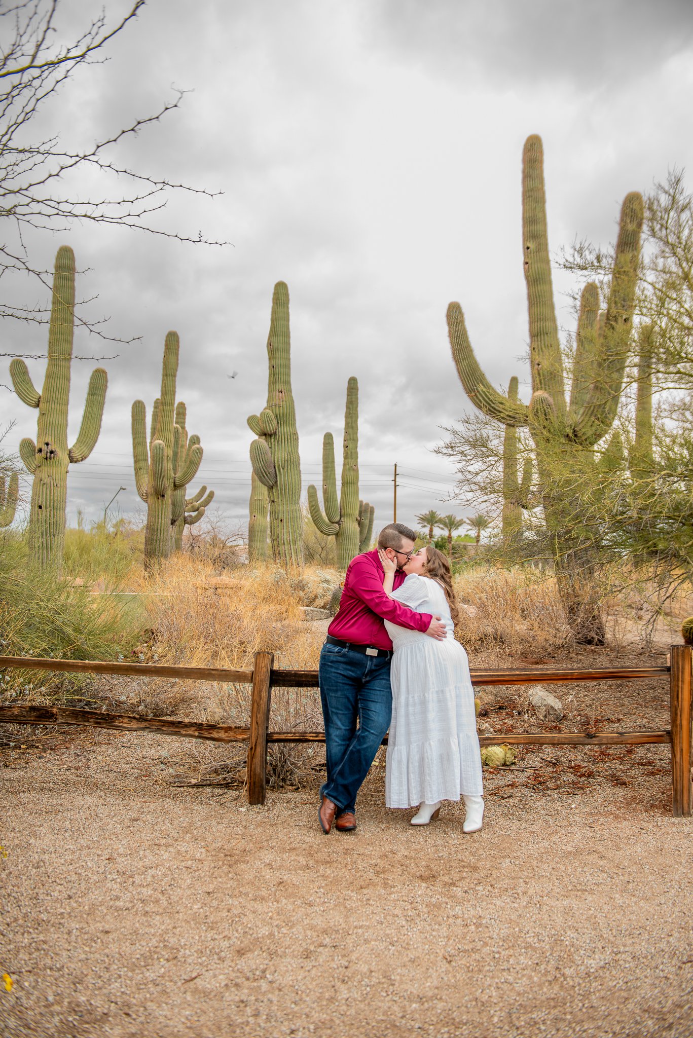 Sunrise engagement session at Riparian Preserve
