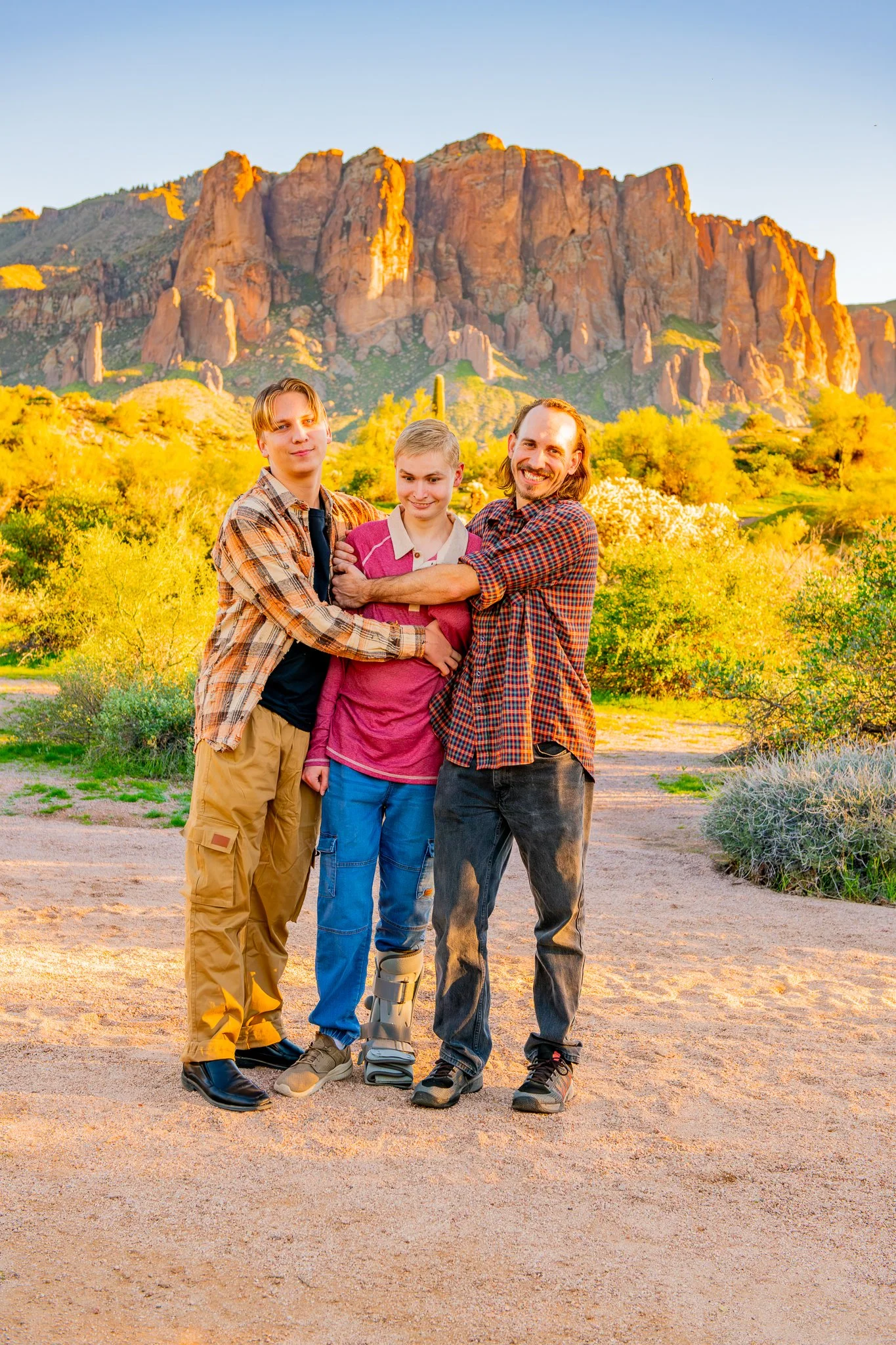 Large Family Session at First Water Trailhead at Sunset