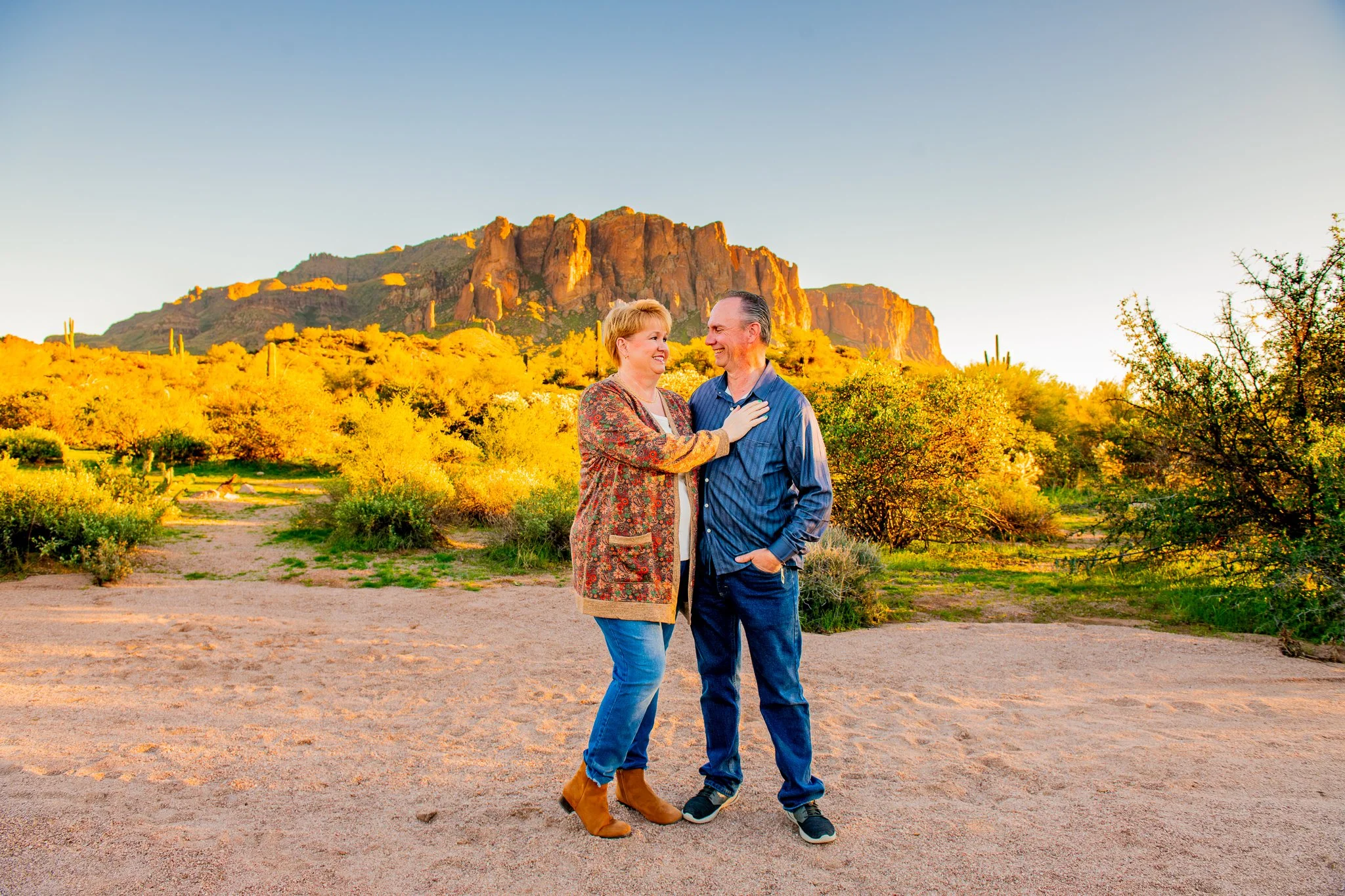 Large Family Session at First Water Trailhead at Sunset