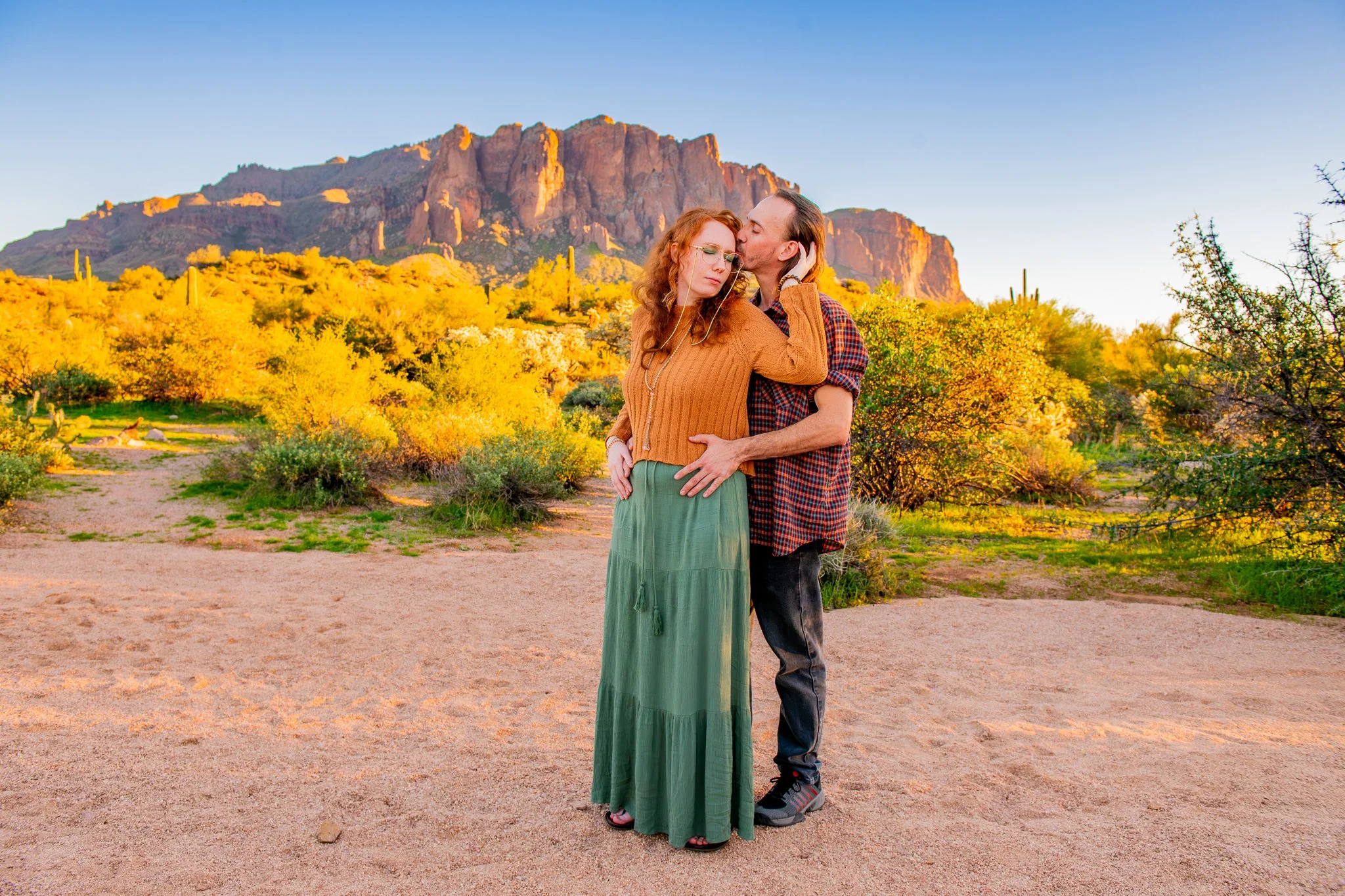 Large Family Session at First Water Trailhead at Sunset