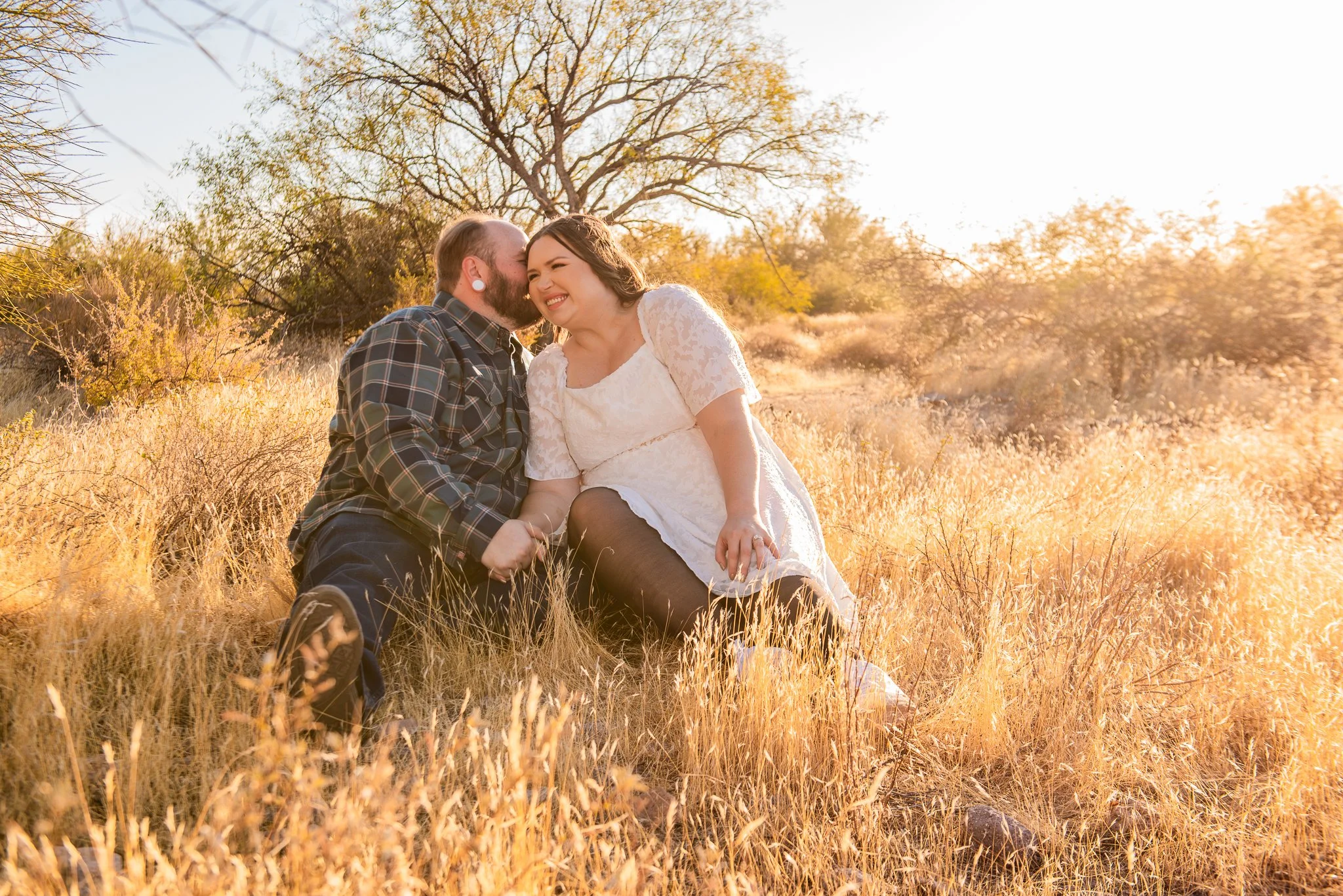 Sunset Engagement session at First Water Trailhead