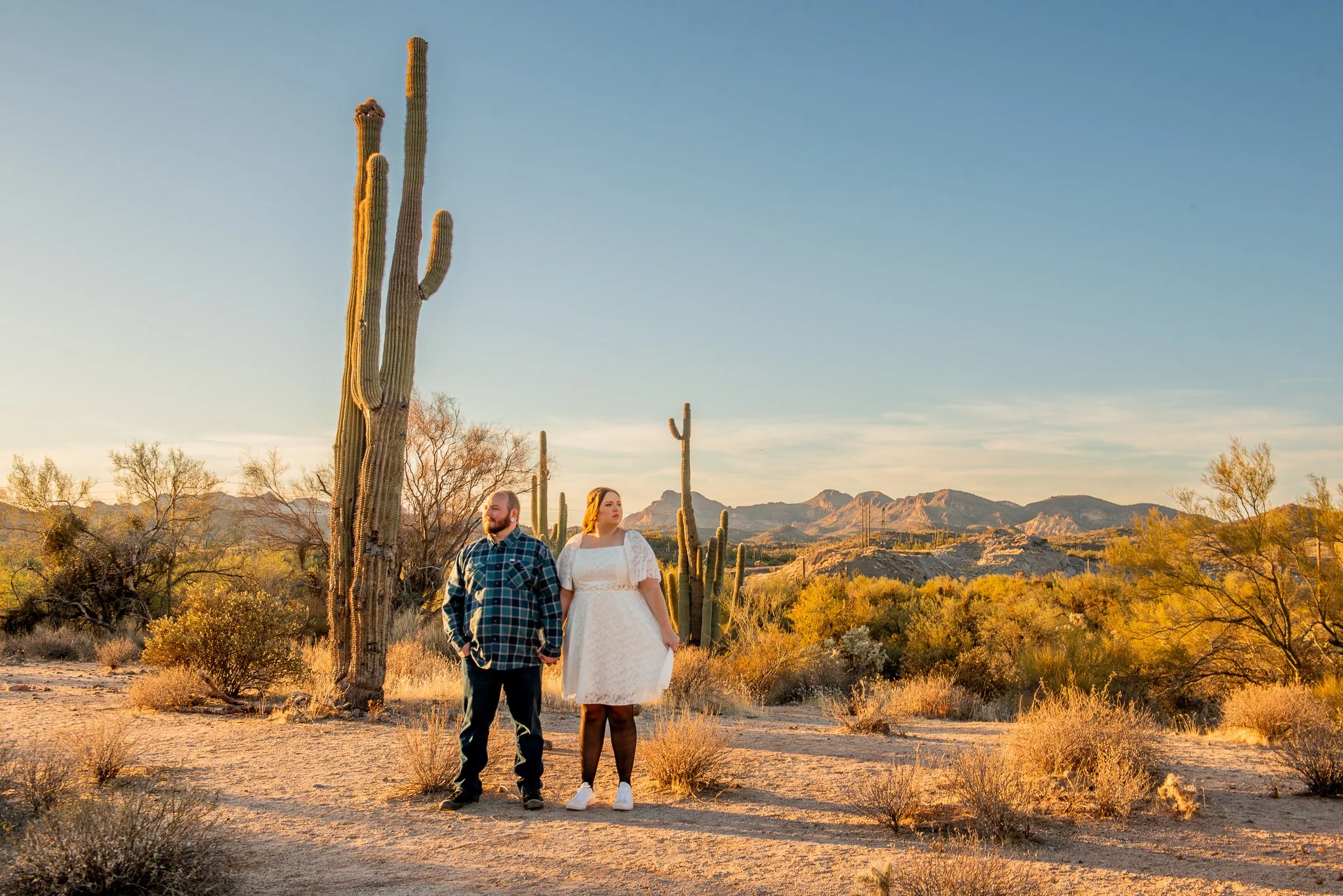 Sunset Engagement session at First Water Trailhead