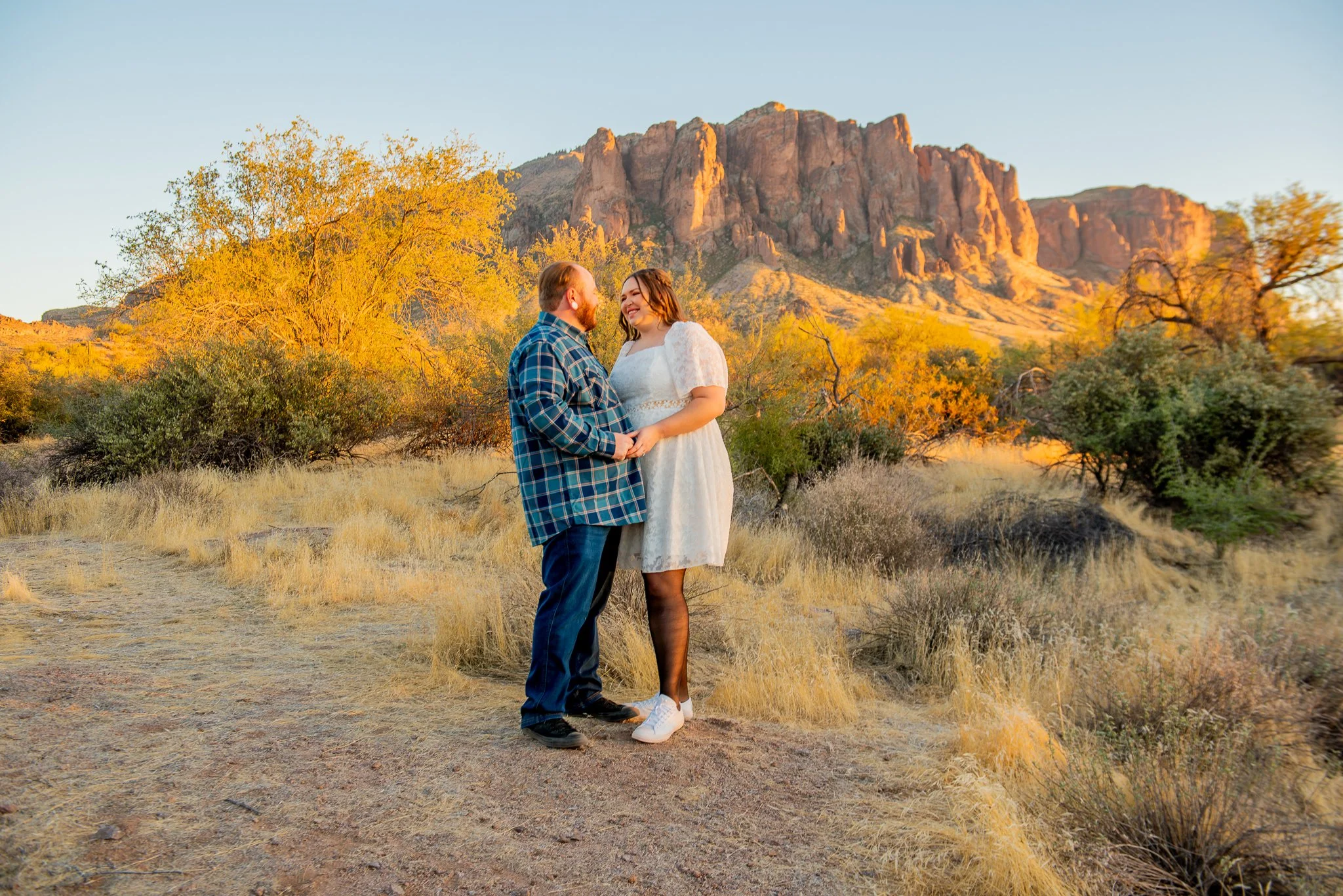 Sunset Engagement session at First Water Trailhead