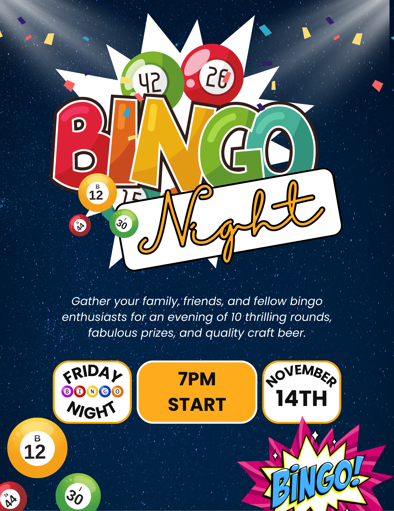 BINGO NIGHT!!