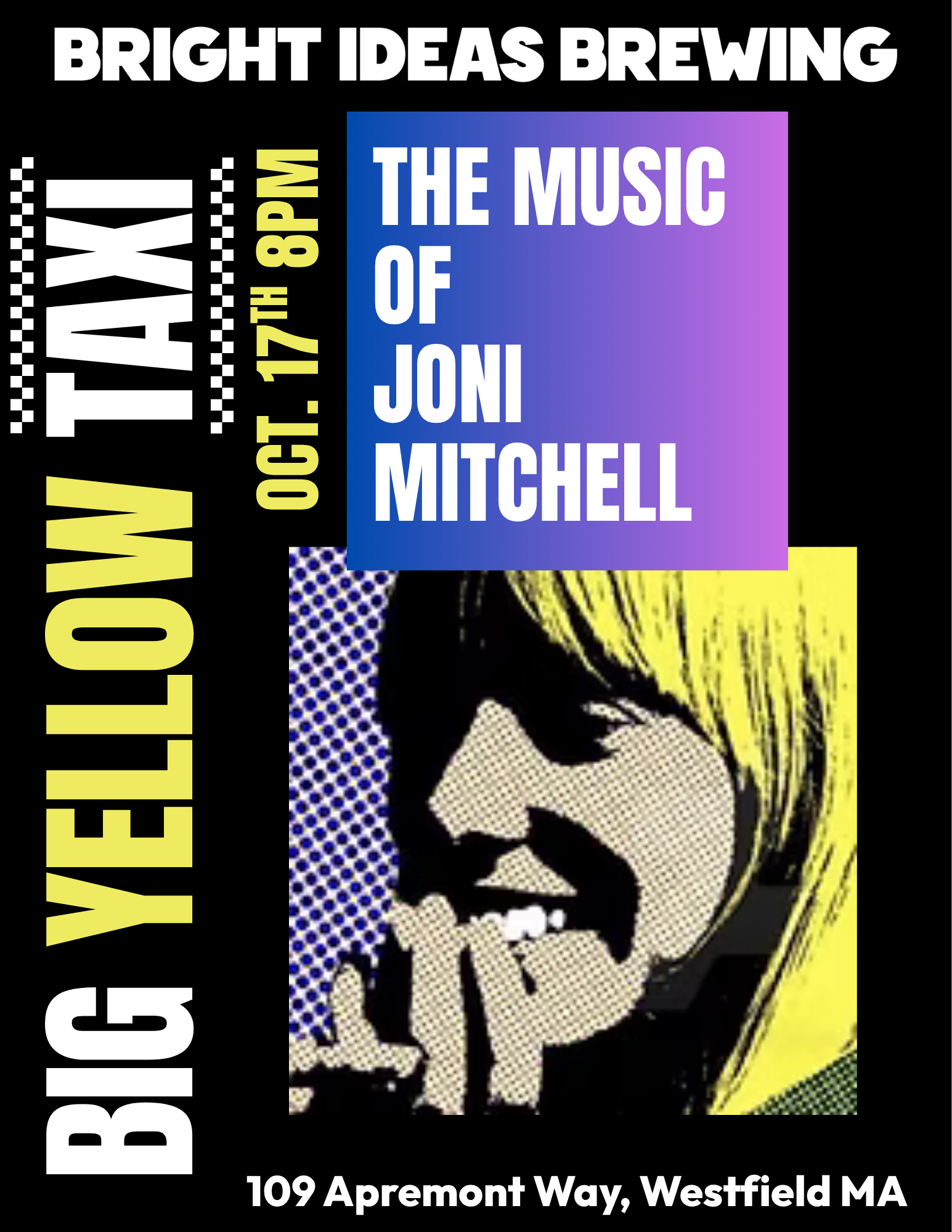 LIVE MUSIC: Big Yellow Taxi - Ticketed Show