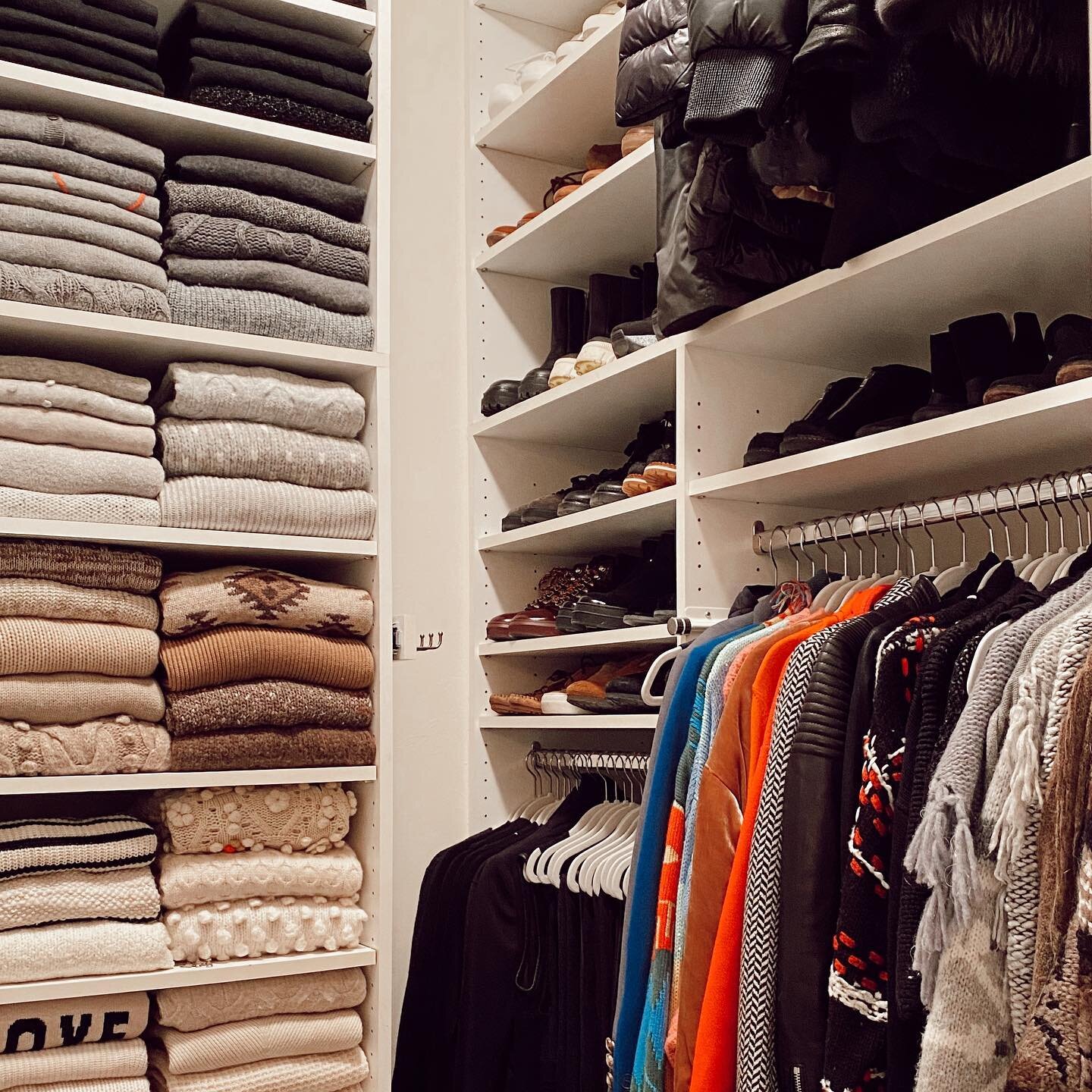Winter closet transformation. Swipe for the before. #organizeandstyle