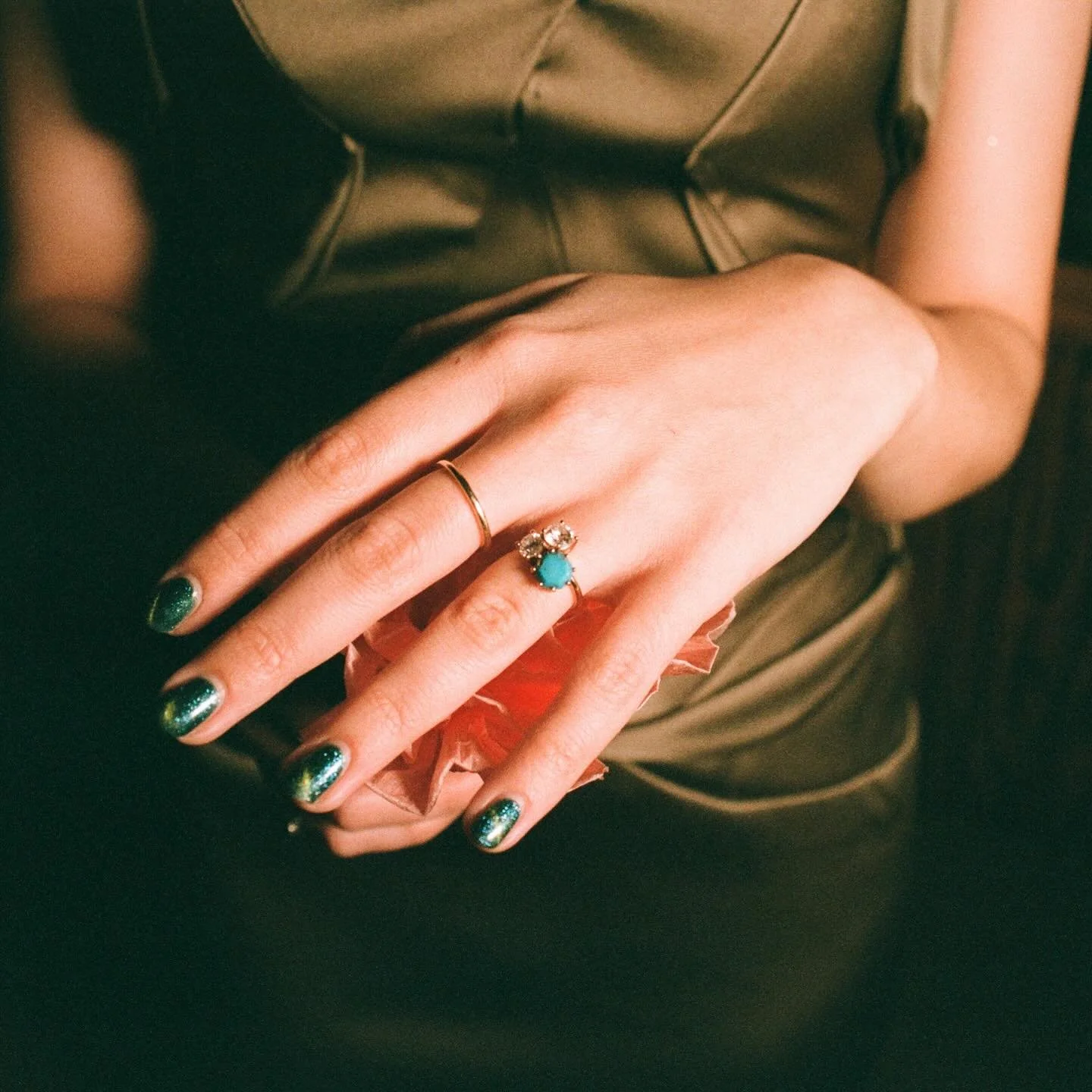 December is Turquoise time. This stunner is Morenci turquoise cut in my studio (from the same hunk as my recent inlay pieces) and family diamonds repurposed and set into 14k Rose Gold. An oldie but a goodie.

I&rsquo;m honestly shocked looking throug