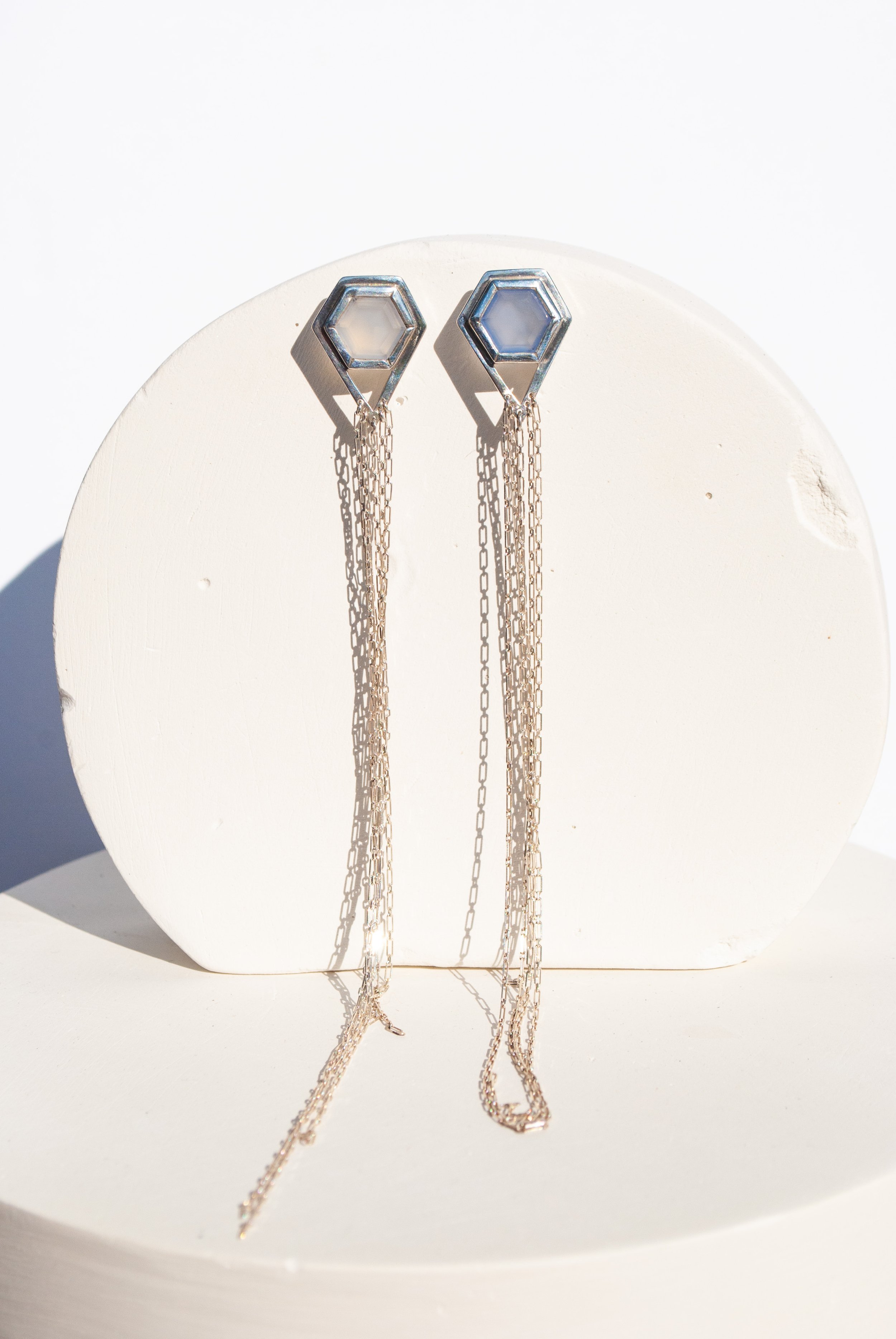 sterling chalcedony kite hex shoulder duster on form.jpg