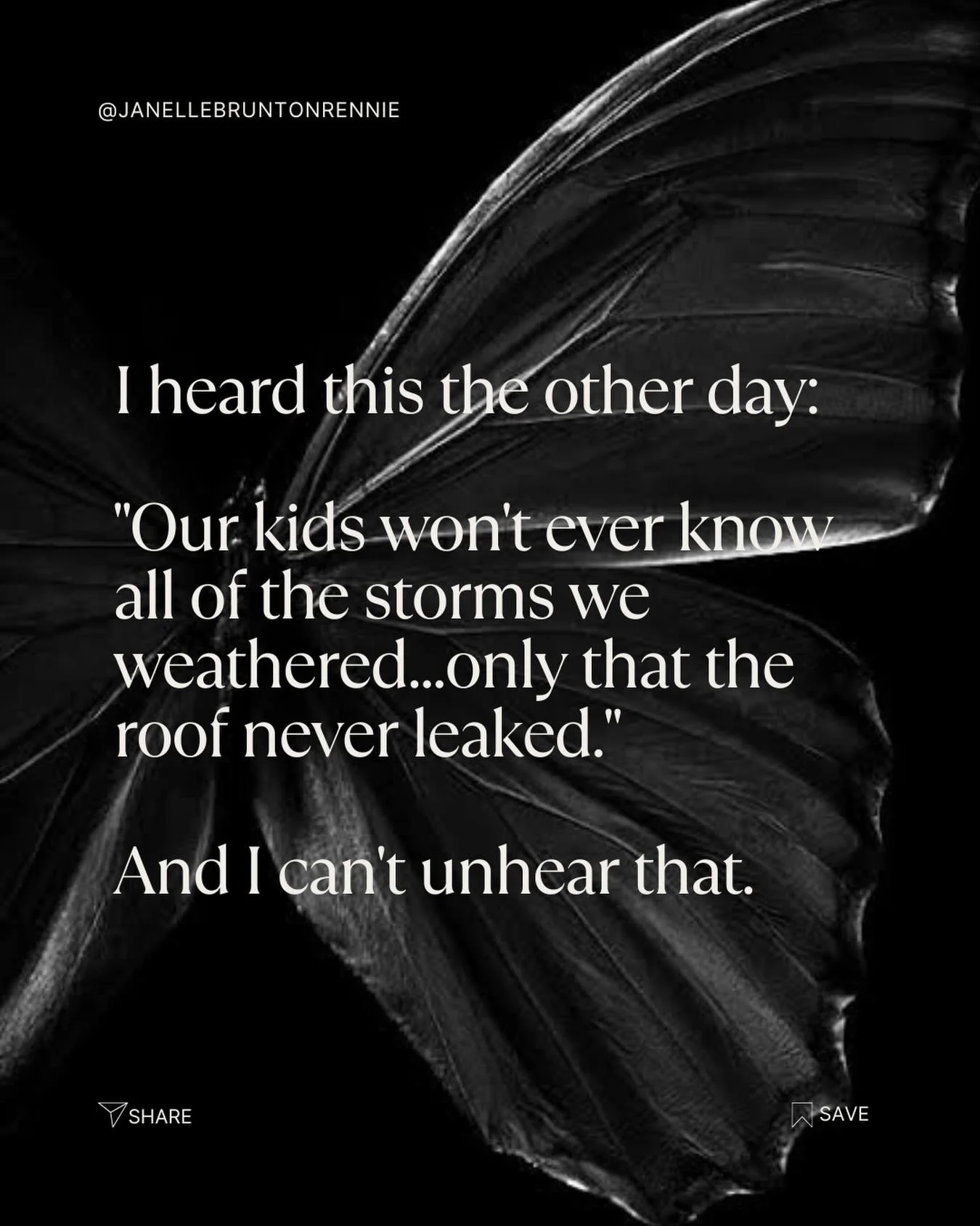 Incredibly powerful, and it made me reflect just how hard we work to always keep them dry x