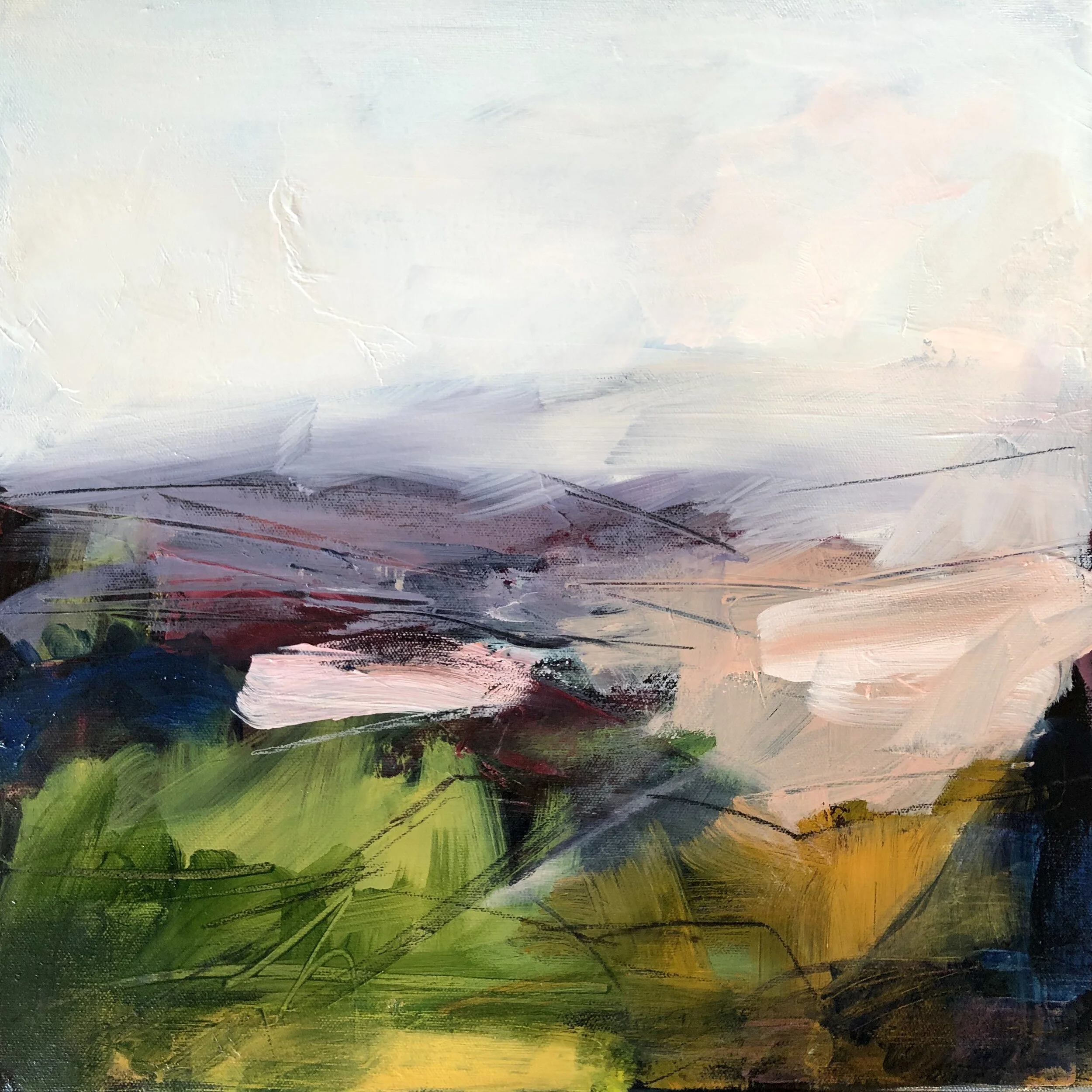 The Grounding 1.                                                        Oil on Canvas 400x400mm SOLD 