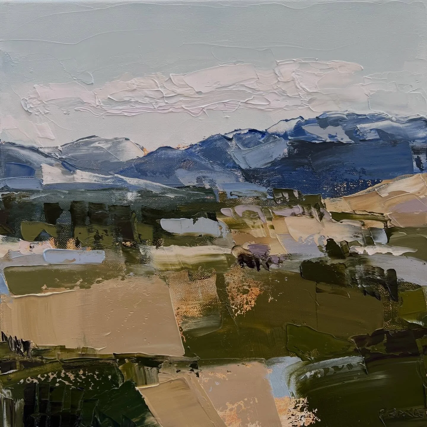 I&rsquo;ve been missing paint. It has an independent nature. I don&rsquo;t have full control of it - It&rsquo;s a collaboration. 
30x30cm  oil on canvas