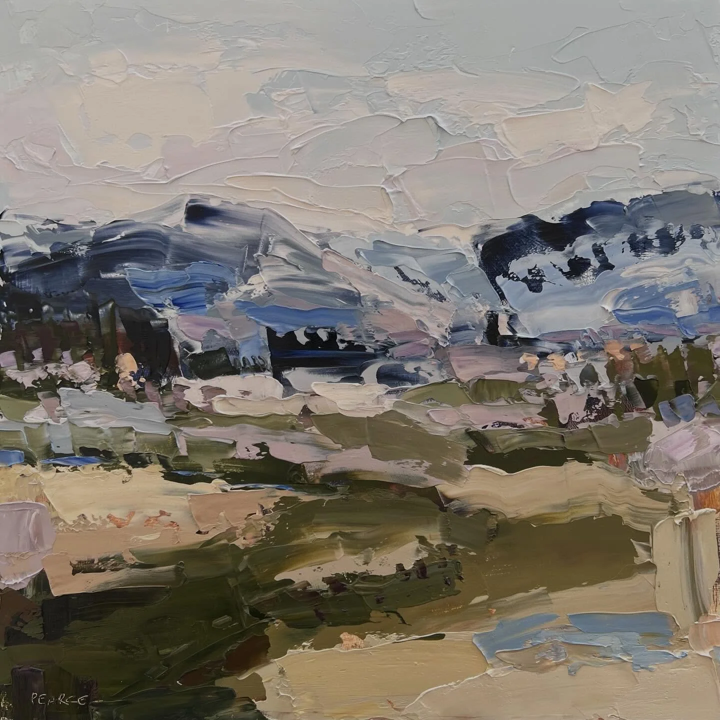 35x35cm oil on board. 
I wonder how many times I will paint the view outside my window?
I think many. 
Light, atmosphere, temperature. Weather and seasons constantly moving, creating a completely new world everyday.