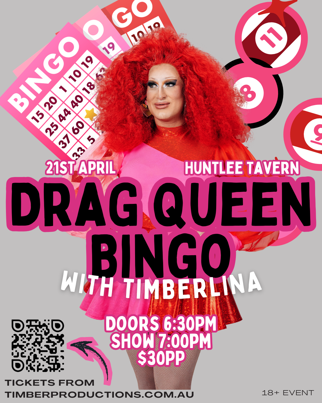 💄✨ Drag Bingo with Timberlina at Huntlee Tavern ✨💄