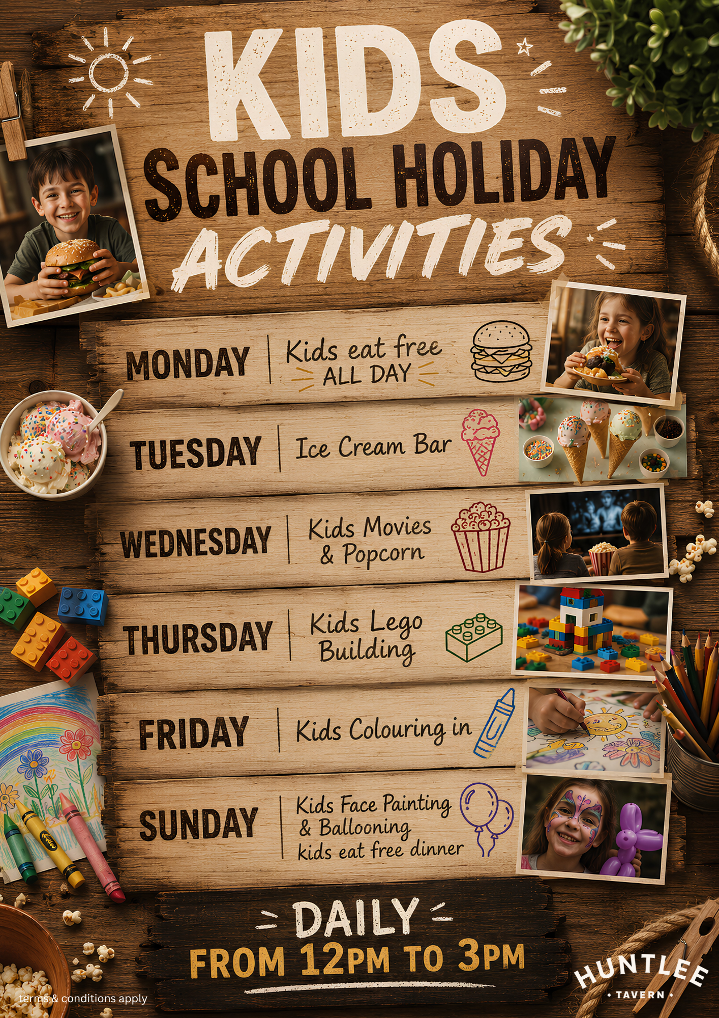 🎉🌞 School Holidays are here at Huntlee Tavern! 🌞🎉