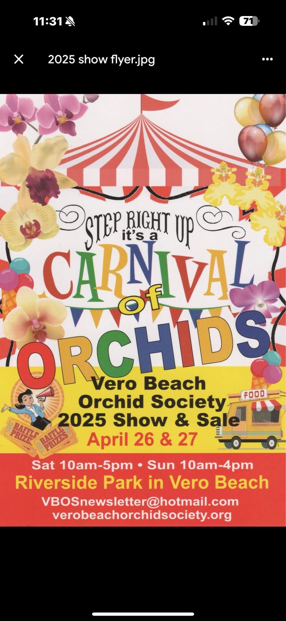 Vero Beach Orchid Society Show