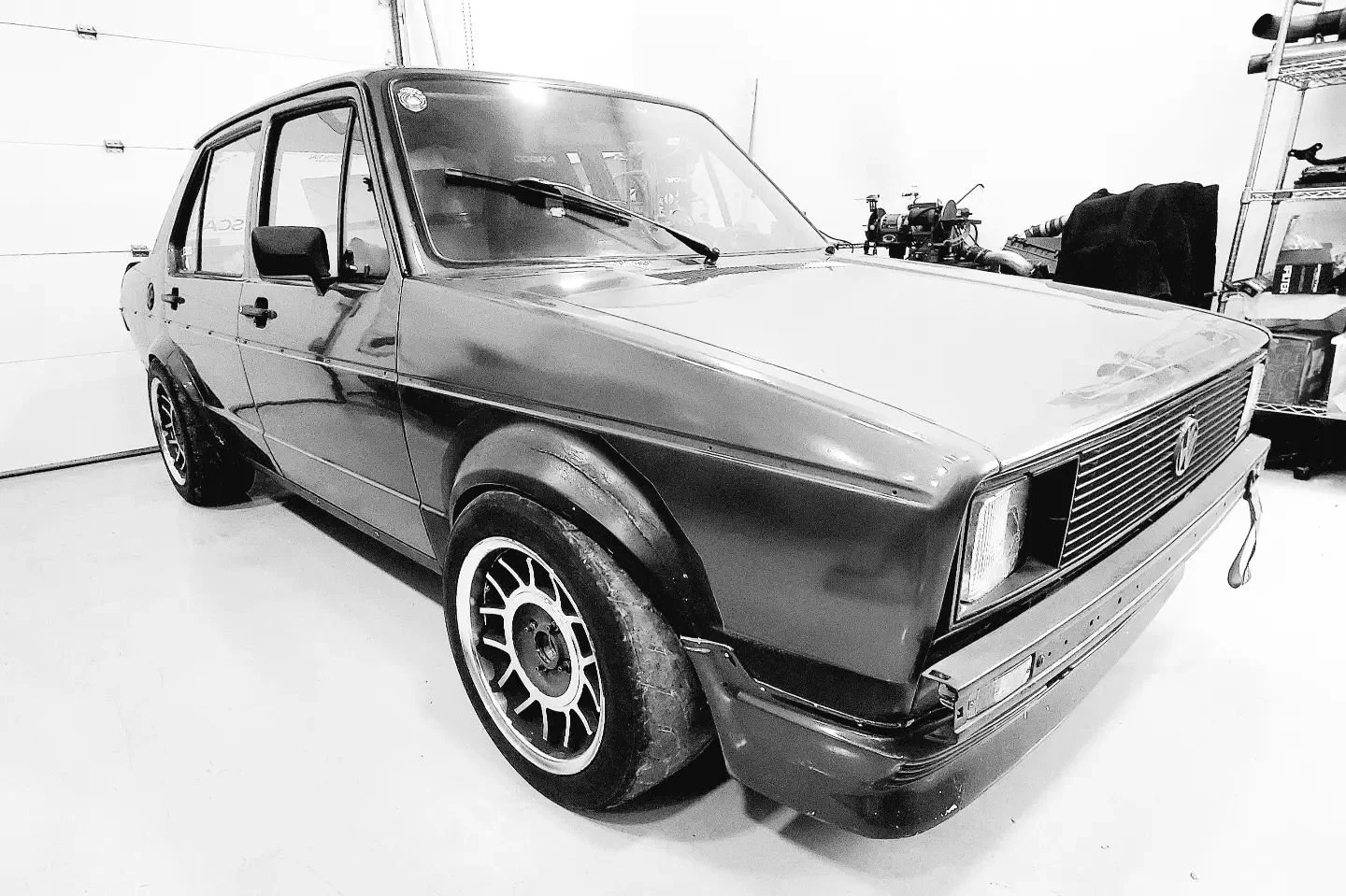 Cue the music that pops in your head. #UngluckInc #GHOST #mk1jetta #mk1monday #mk1BT20v #mk1gli #sleeper #vwmotorsport #vwlove #rustydeathmissile #braap