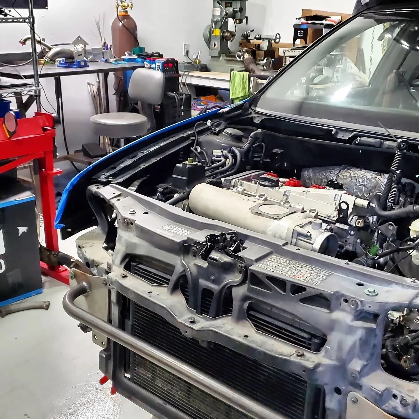 Streaming this #20thAEgti commission. Fab work, had stuff, trans stuff, and tuning. Nothing crazy.  Join us, will you? #UngluckInc #fabrication #Texas #BT20v #pagparts #ignitron #semmotorsports #peloquindifferentials #flexfuel #garrettmotion