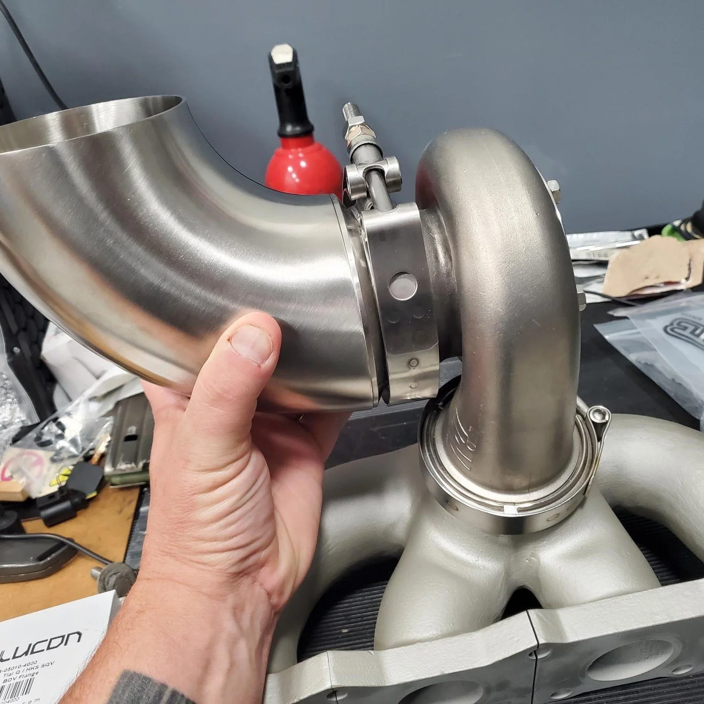 Been putting 4&quot; DP's on 1.8t's for awhile, doing it right with billet 321 flanges and 321 tubing. #ungluckinc #MK120vBT #AWD #sleeper No, I am not back on.