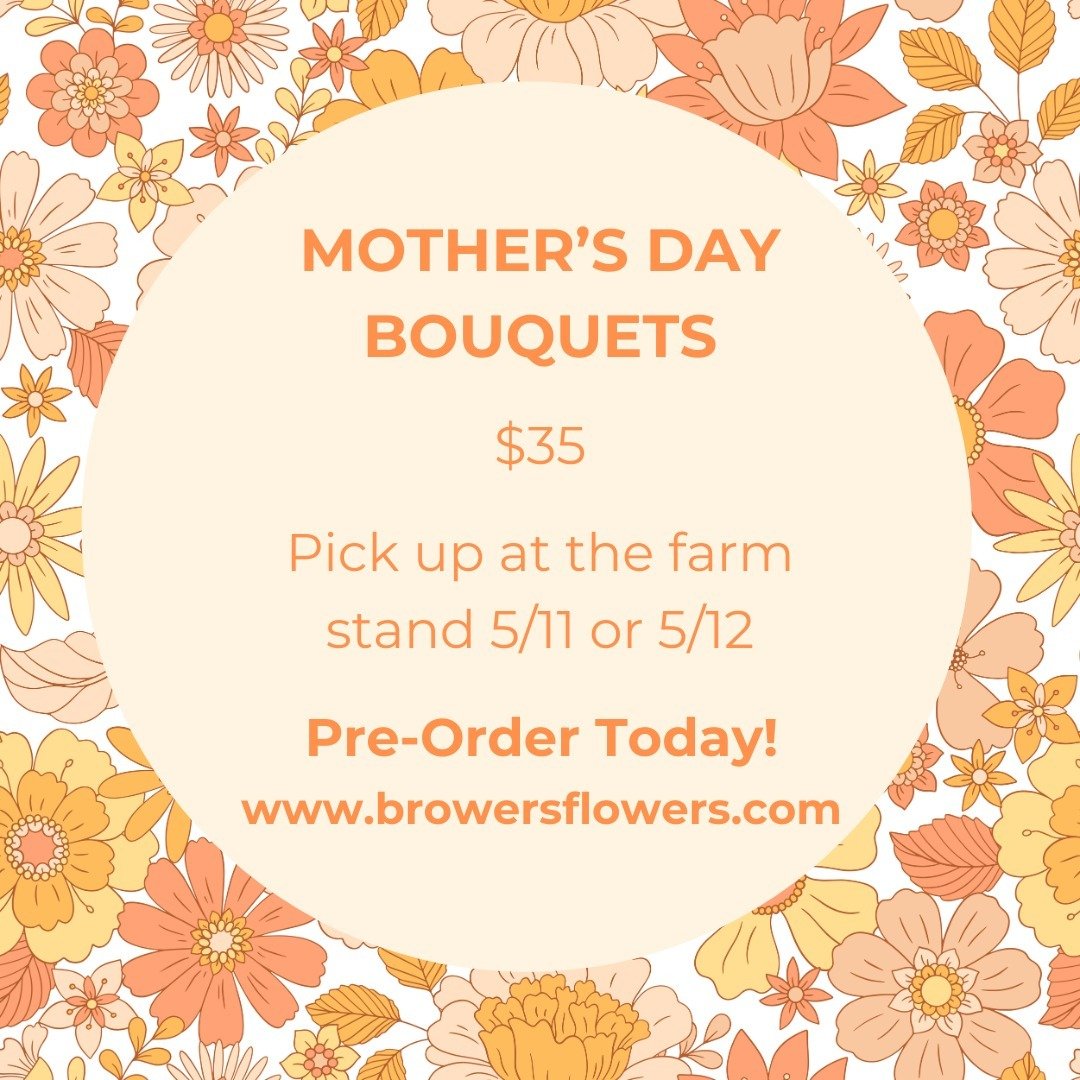 Head on over to the website to pre-order Mother's Day flowers!

Fresh, chemical free, specialty blooms harvested at just the right time for the longest vase life possible. It doesn't get much better than that!

#browersflowers #mothersdayflowers #roc