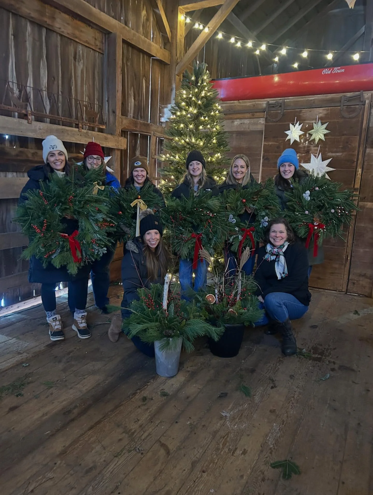 We wrapped up wreath workshops yesterday afternoon with this lovely group of ladies. 

It is so fun to see you year after year, creating traditions with us, and taking time out of your busy schedules to slow down and spend time with friends &amp; fam