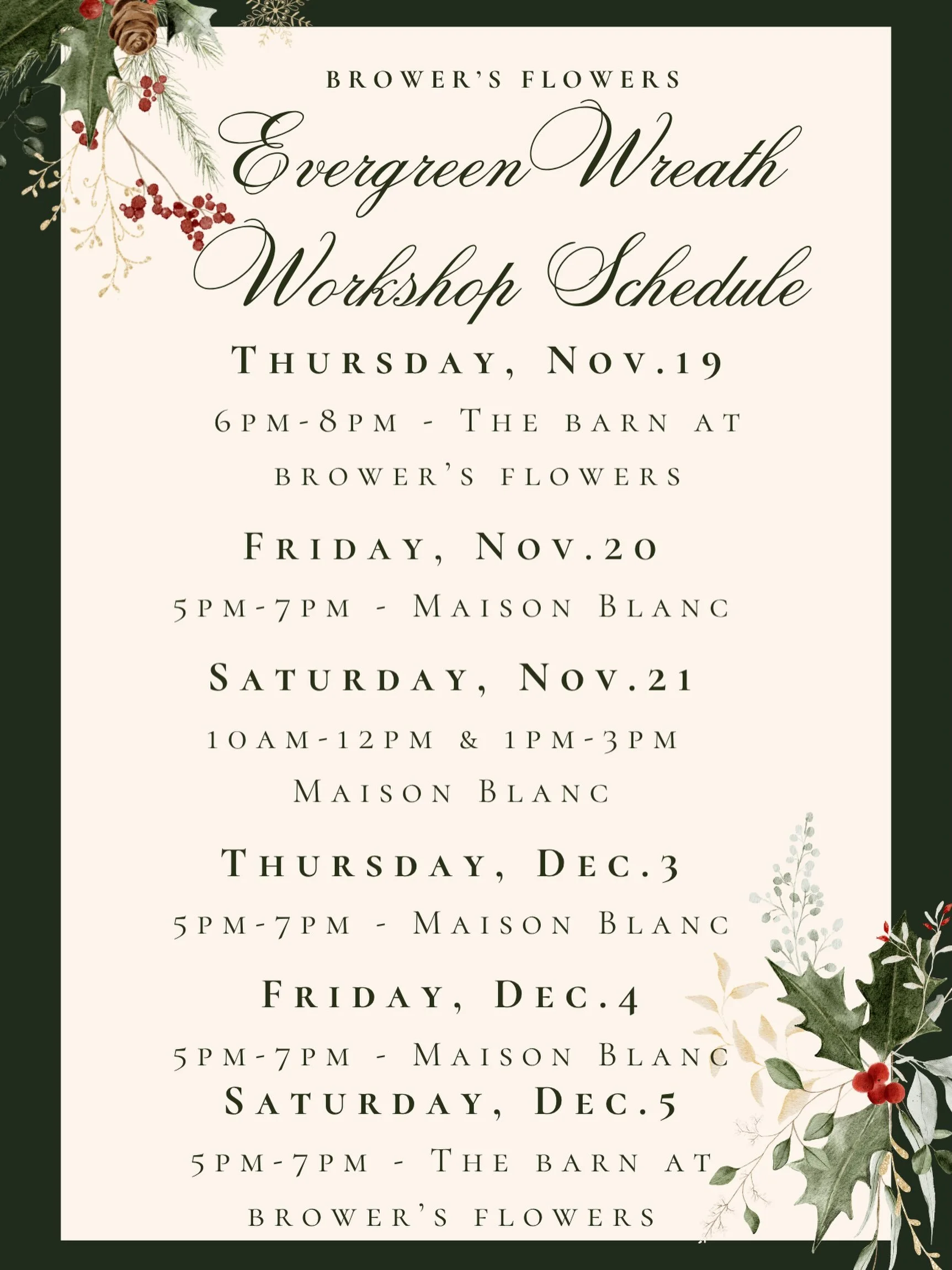 We can&rsquo;t possibly be this close to wreath season already!

We&rsquo;re two weeks away from picking up our first load of local evergreens grown by my favorite tree farmer.

Secretly one of my favorite parts of the season is chatting with him and