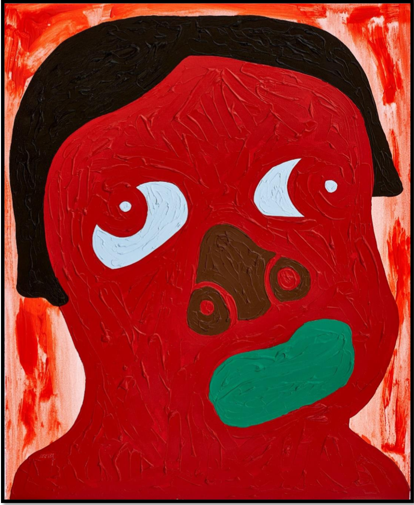 Isshaq Ismail (Ghanaian, b. 1989) - Red Face 5 (2020)