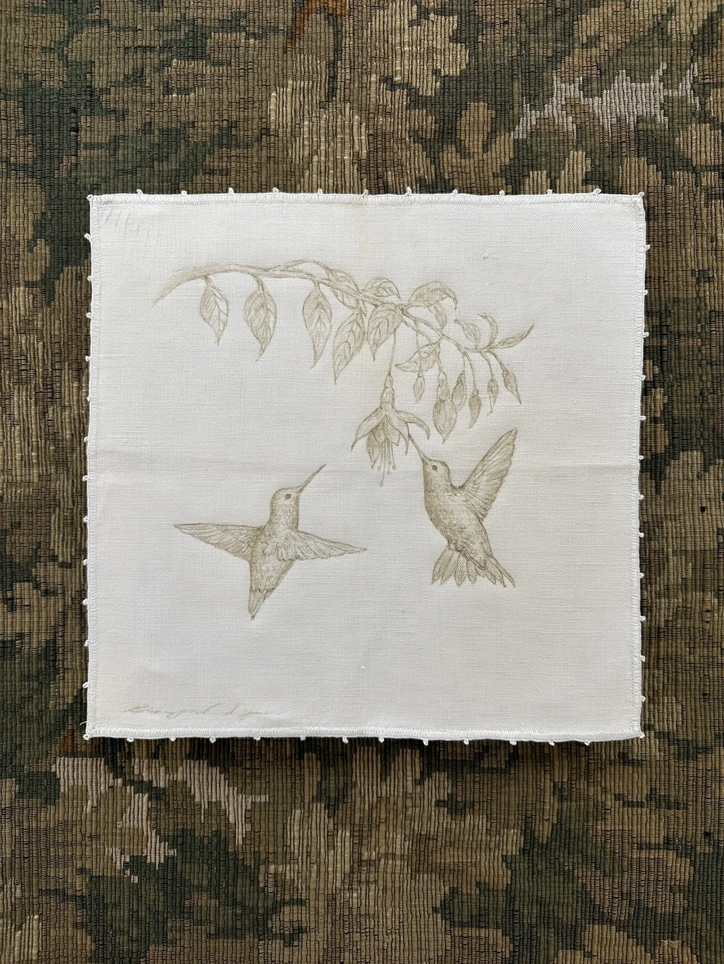 Fuchsia blooms like a small lantern, and the hummingbirds always find it. It was one of the first flowers I planted for them.