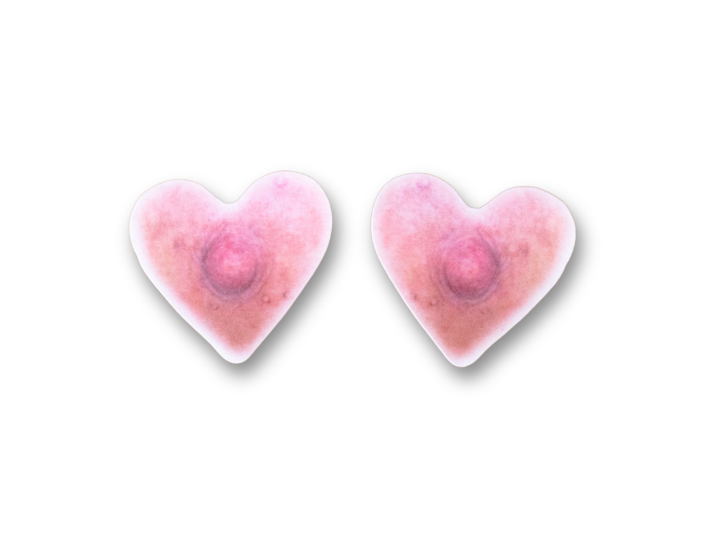 Rosy Pink Heart Temporary Nipple Tattoo