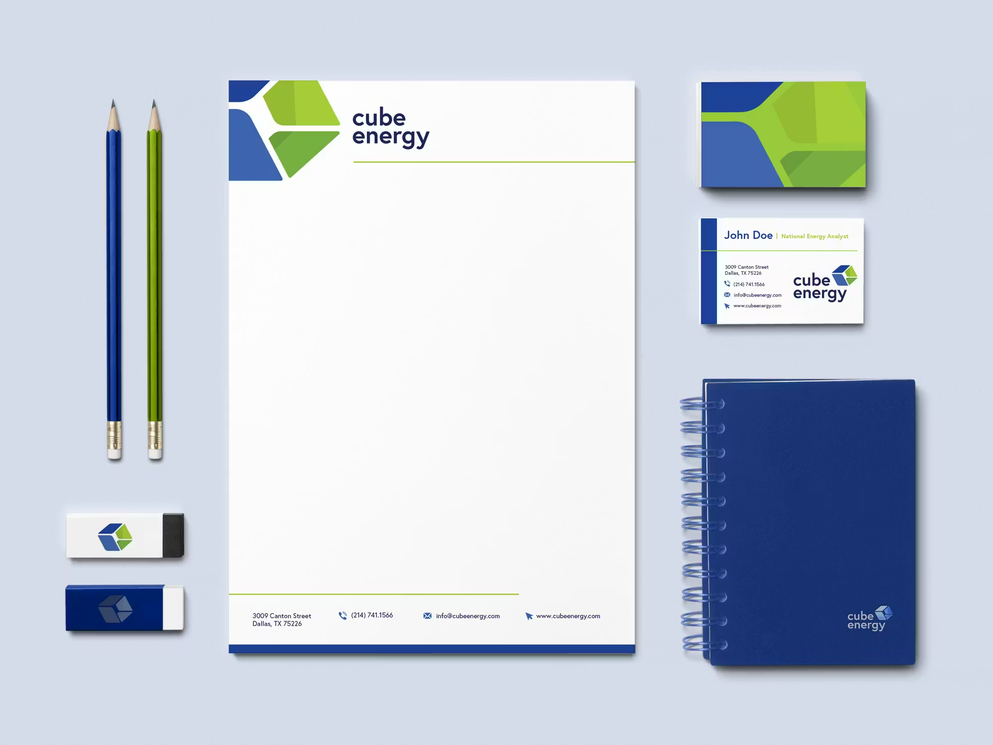 Cube Energy Professional Stationery Design
