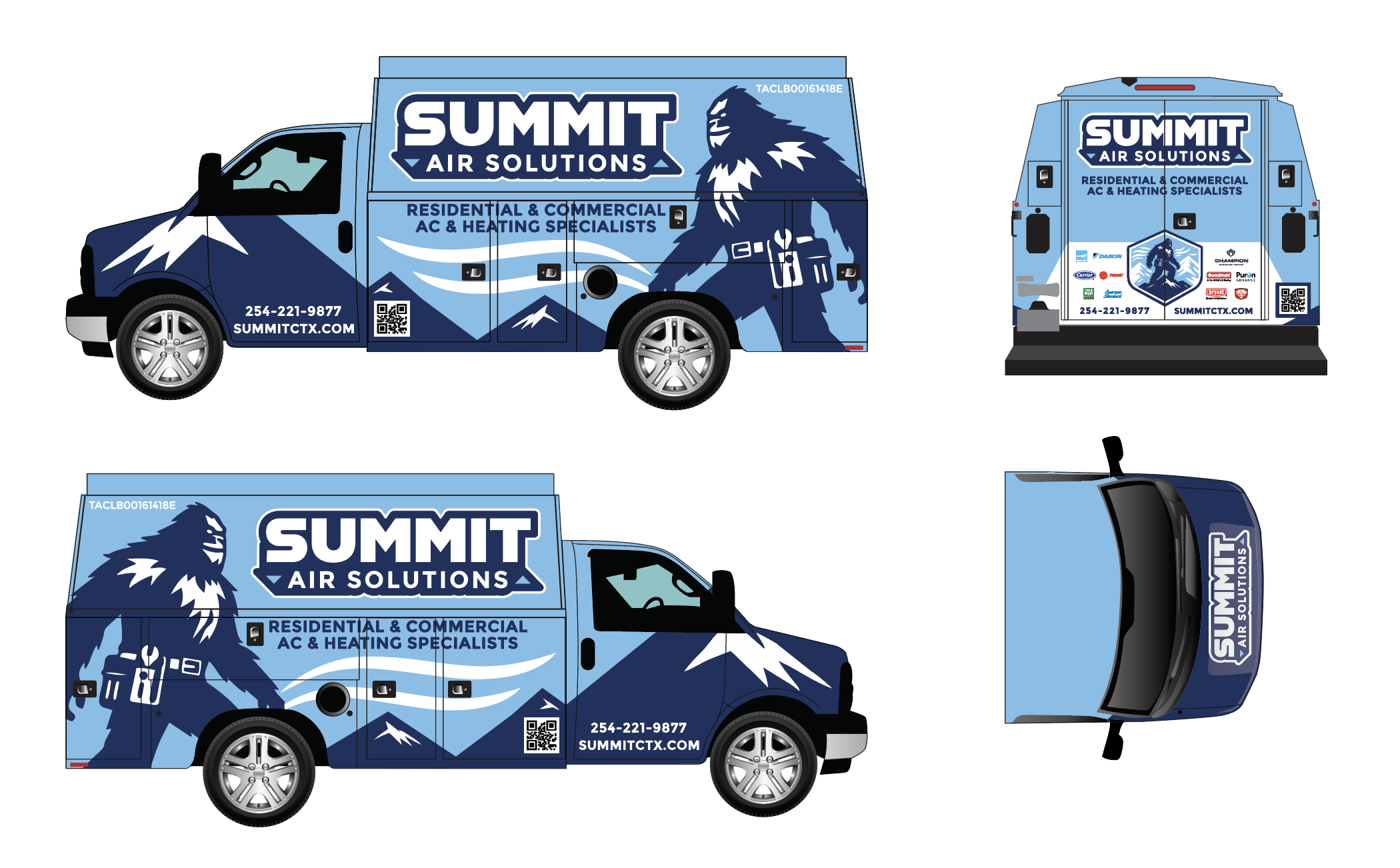 Summit Air Solution HVAC Company Custom Truck Wrap Design