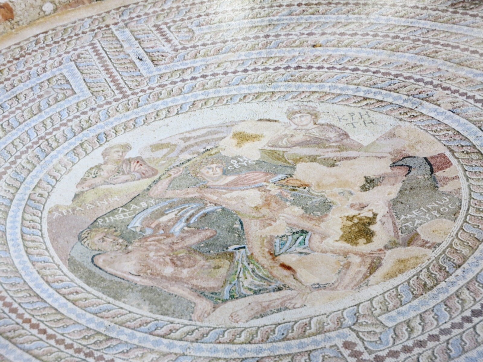   Derek Kreckler , detail of the work  The Labrynth Mosaic, The House of Theseus, Paphos,  2010-2011, from the exhibition  Response to Cyprus,  10 July 2013. The event was hosted by the Australian Archaeological Institute at Athens (AAIA) at the Cent