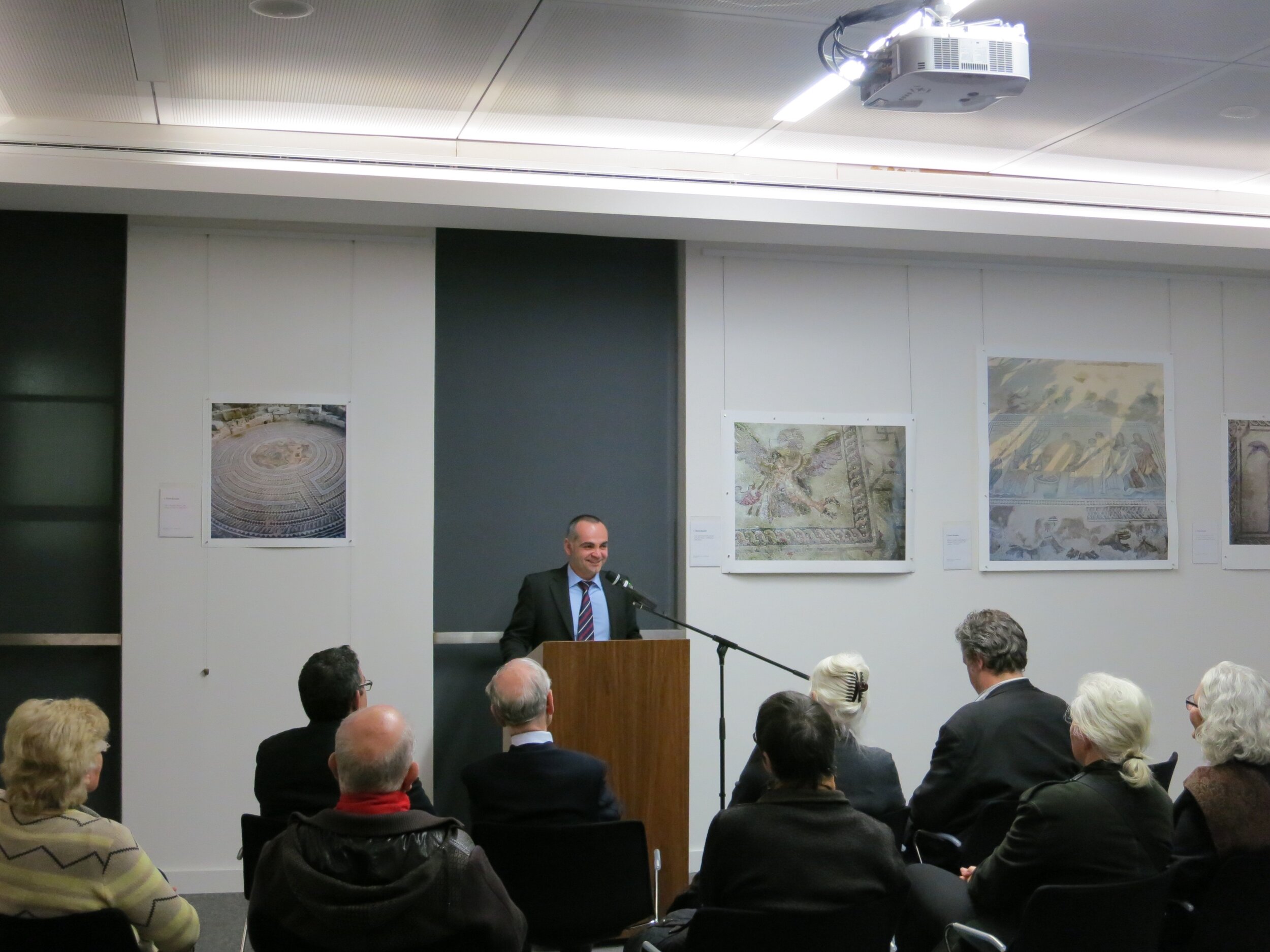  Andreas Hadjithemistos, Consul of the High Commission of Cyprus in Canberra, speaking at the opening of  Response to Cyprus,  10 July 2013. The event was hosted by the Australian Archaeological Institute at Athens (AAIA) at the Centre of Classical a