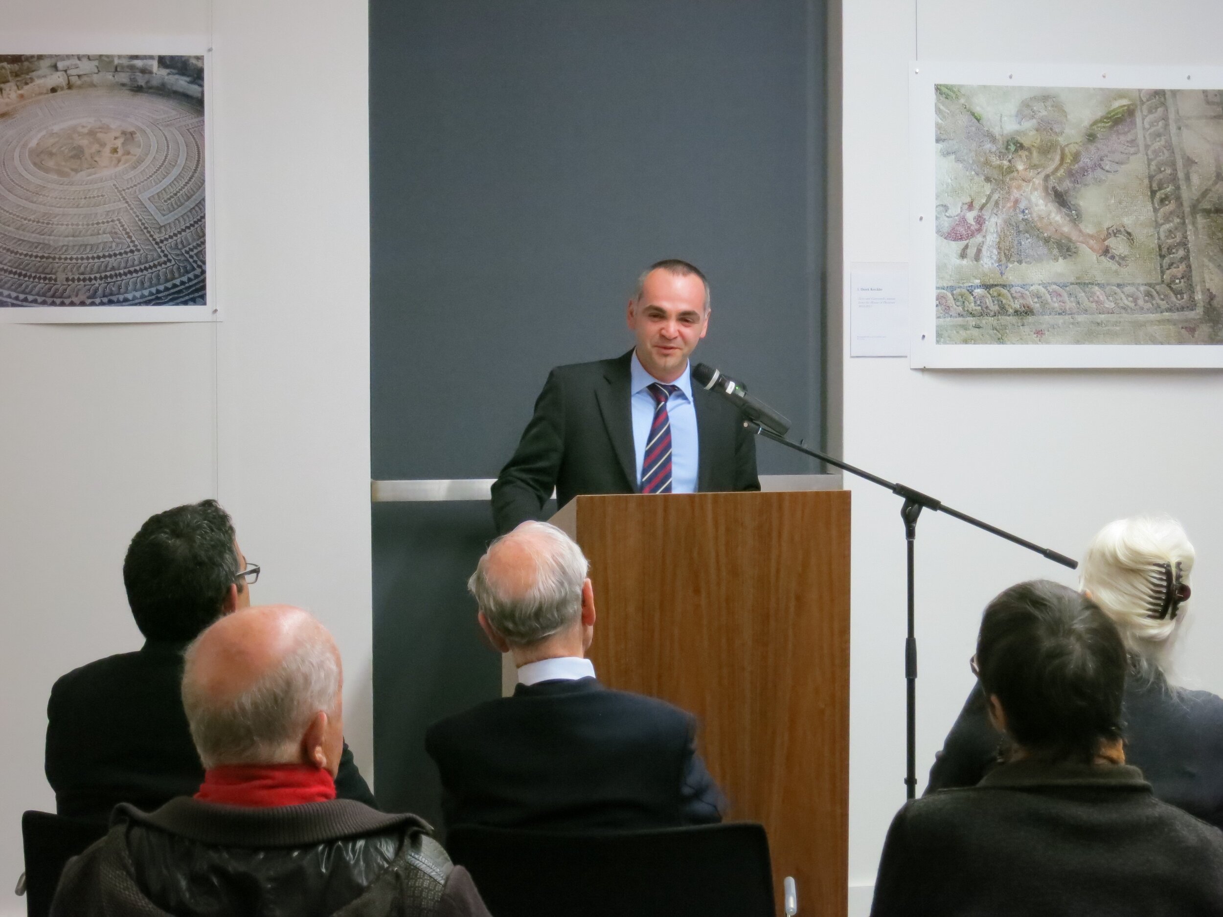  Andreas Hadjithemistos, Consul of the High Commission of Cyprus in Canberra, speaking at the opening of  Response to Cyprus,  10 July 2013. The event was hosted by the Australian Archaeological Institute at Athens (AAIA) at the Centre of Classical a