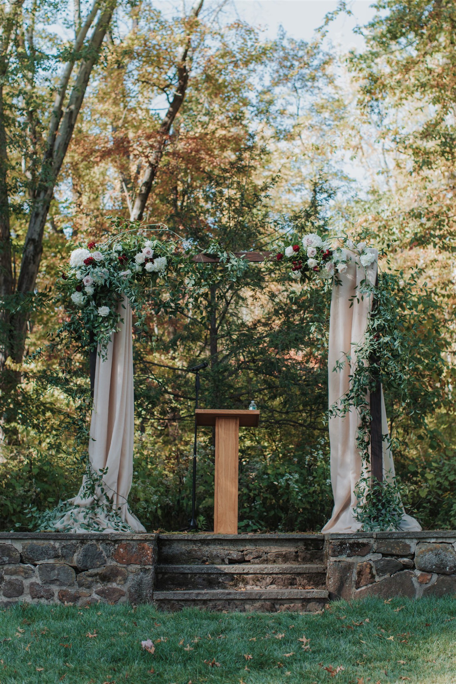 Backyard wedding in October