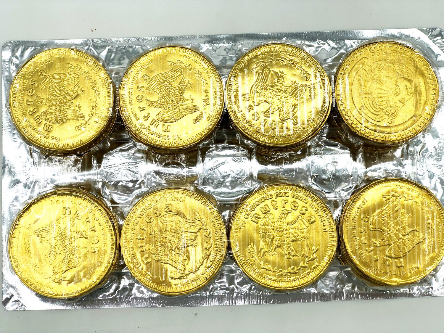 Monedas de chocolate con leche 28 mm. (750 gr. - Aprox. 300 unds.)